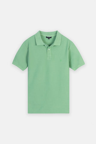 Pique Green Cotton Polo