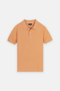 Pique Orange Cotton Polo