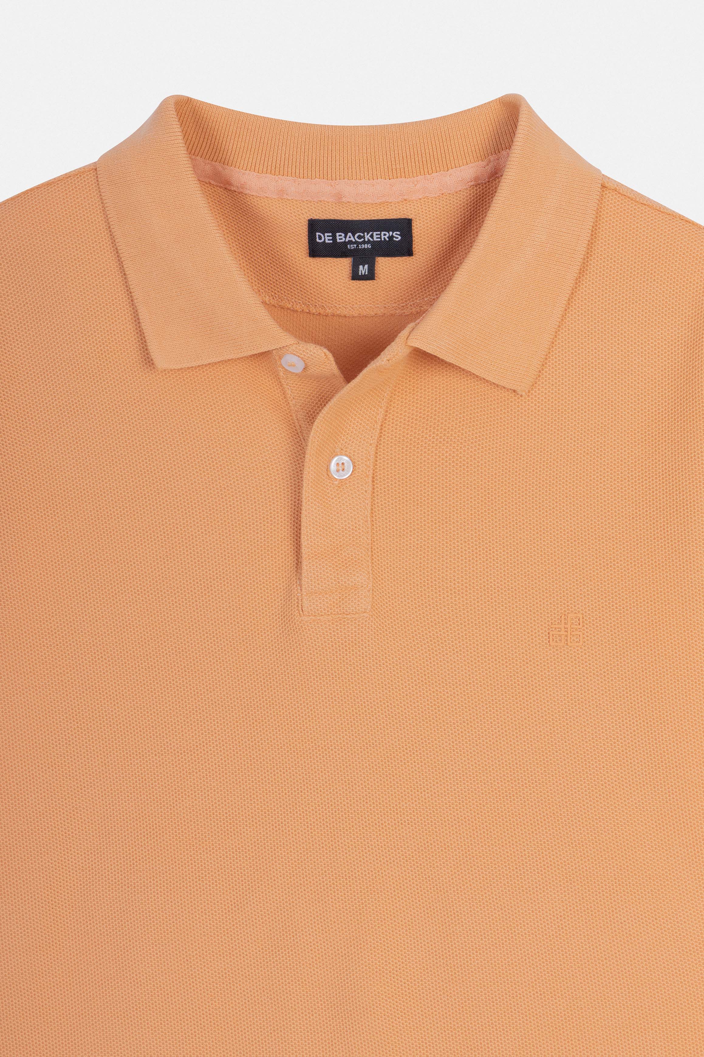 Pique Orange Cotton Polo
