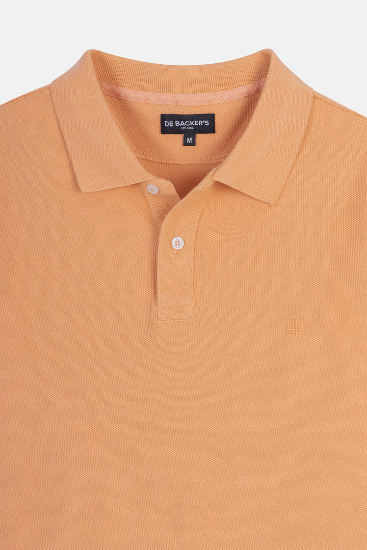 Pique Orange Cotton Polo