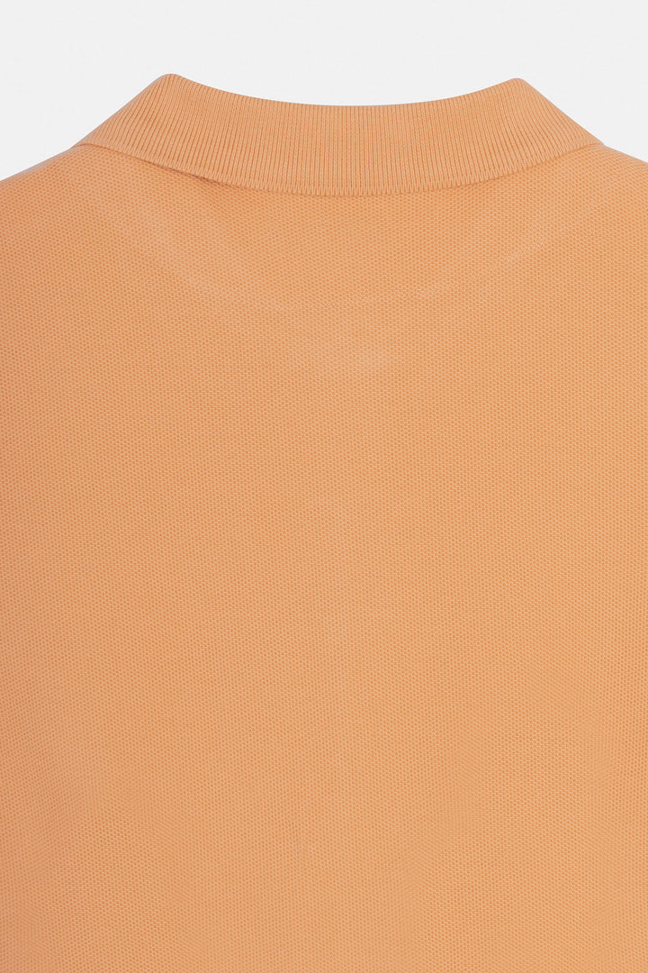 Pique Orange Cotton Polo