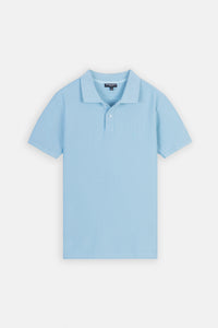 Pique Light Blue Cotton Polo
