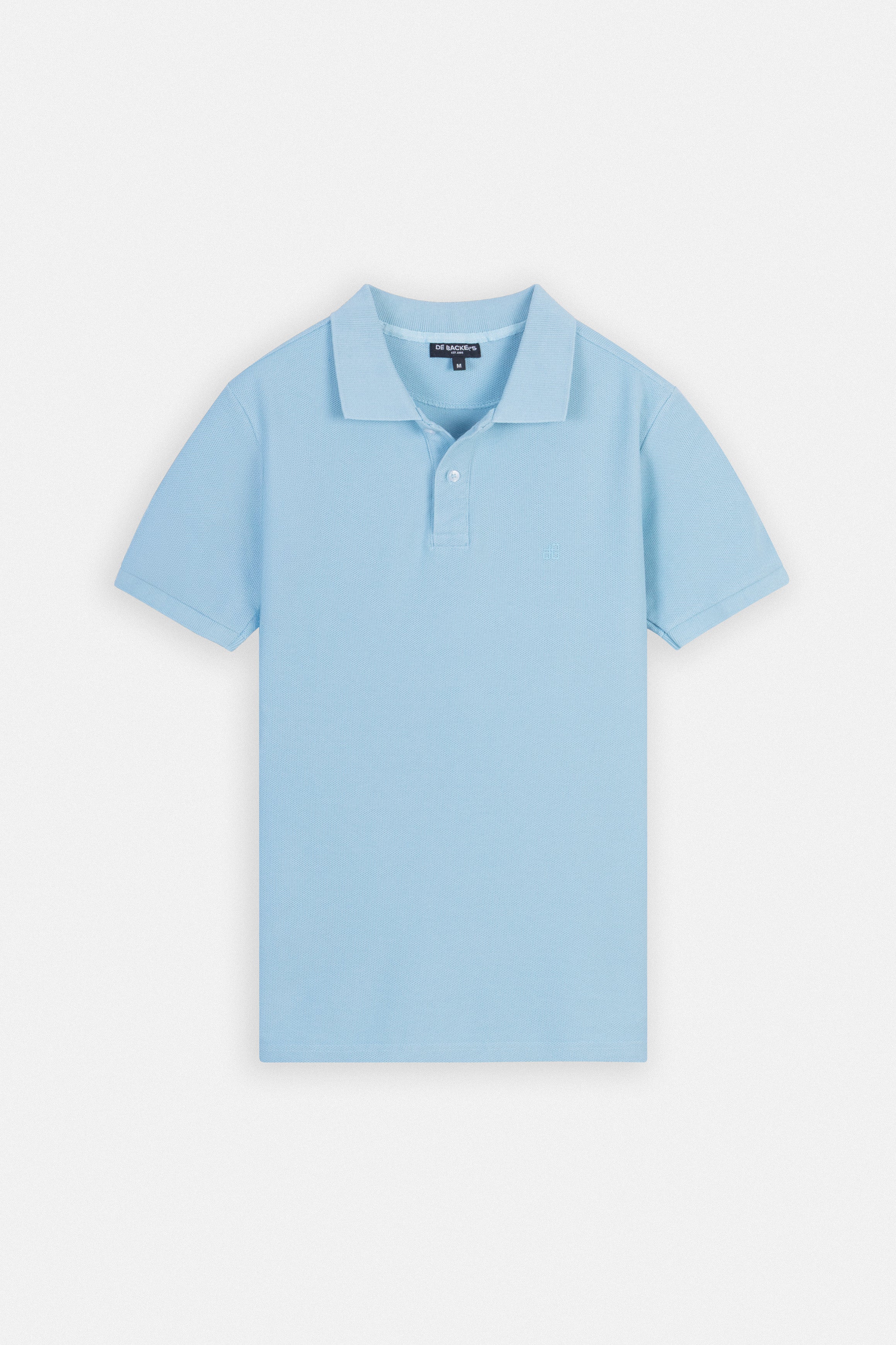 Pique Light Blue Cotton Polo