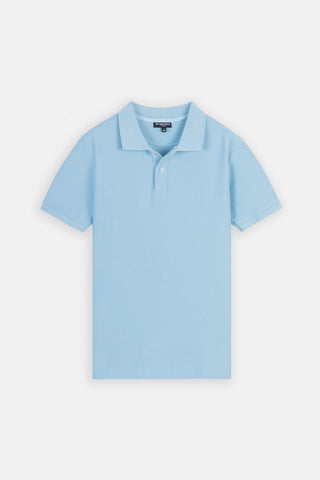 Pique Light Blue Cotton Polo