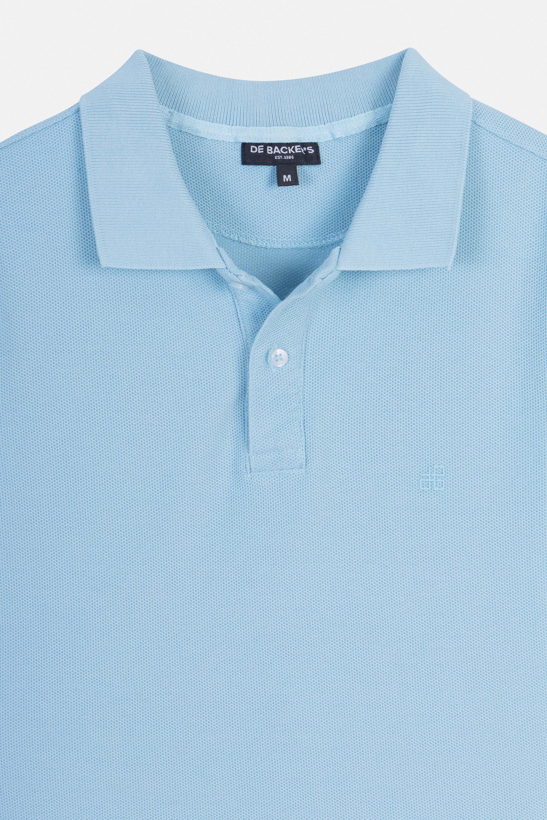 Pique Light Blue Cotton Polo