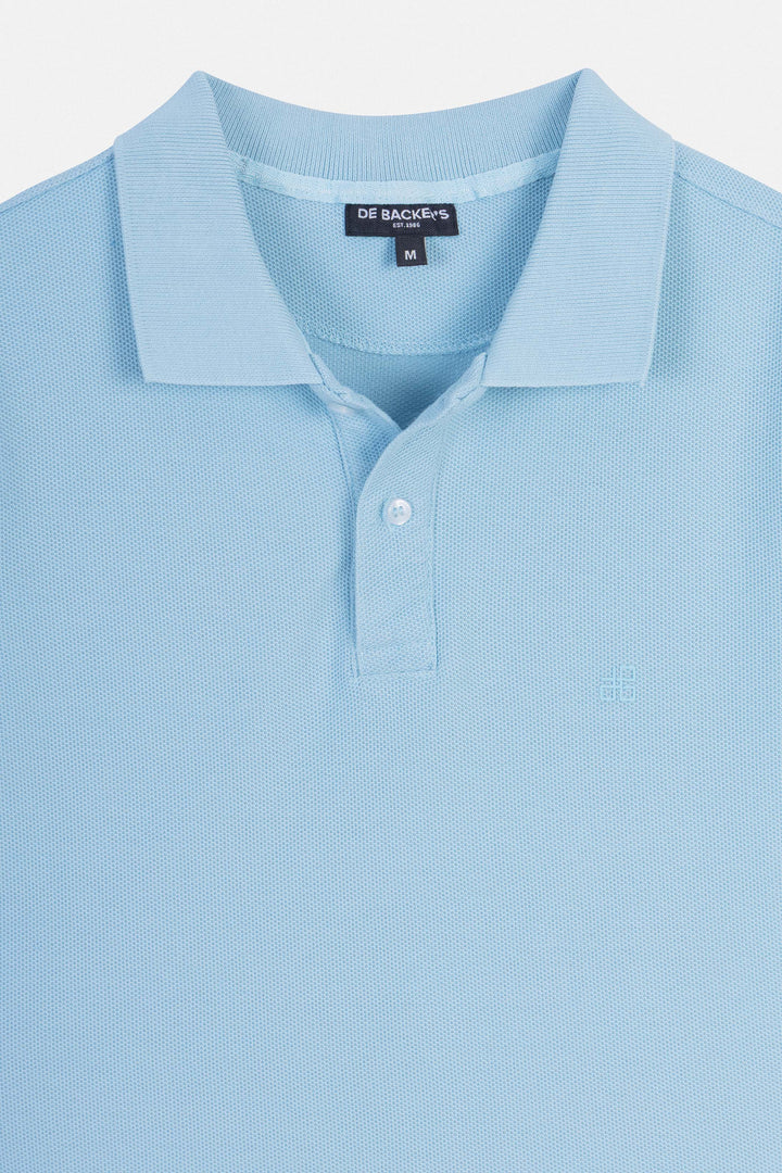Pique Light Blue Cotton Polo