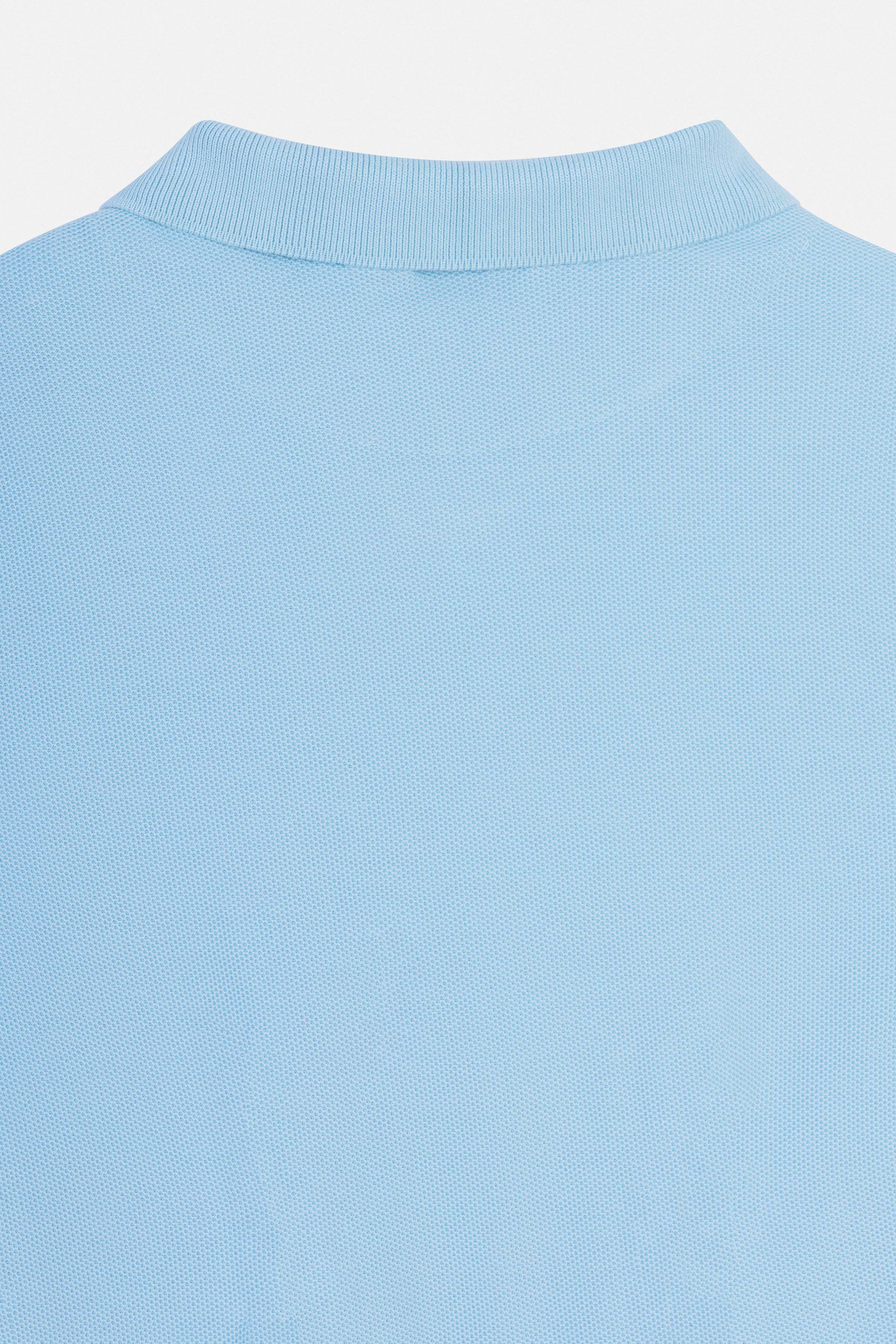 Pique Light Blue Cotton Polo