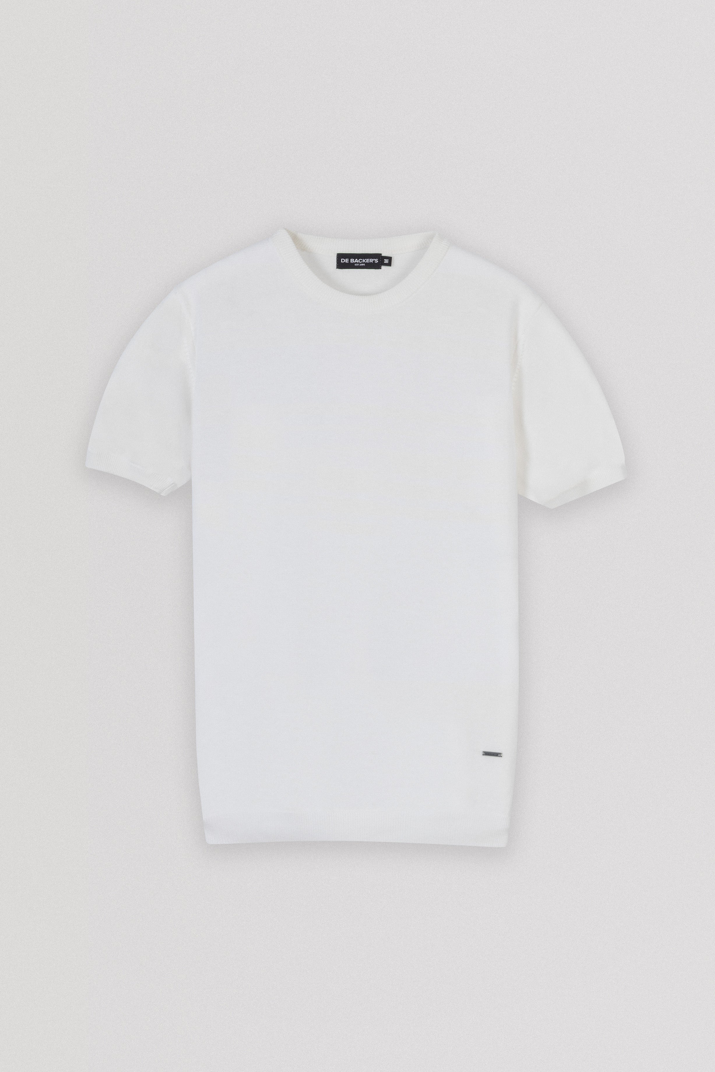 Off White Knitted Round T Shirt