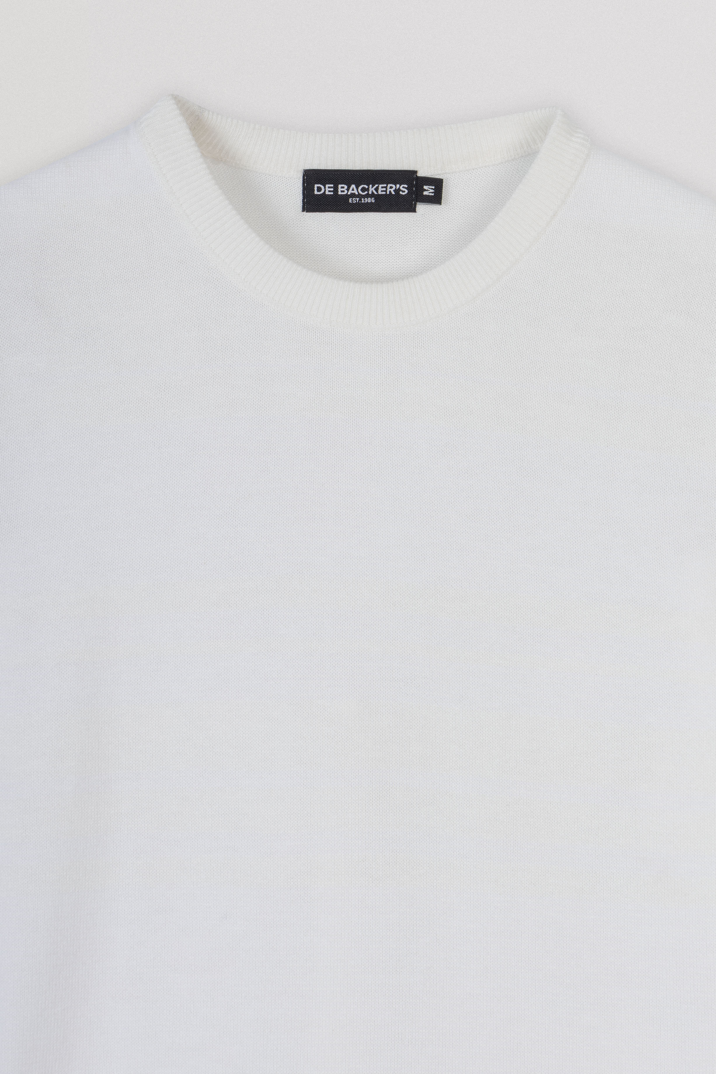 Off White Knitted Round T Shirt
