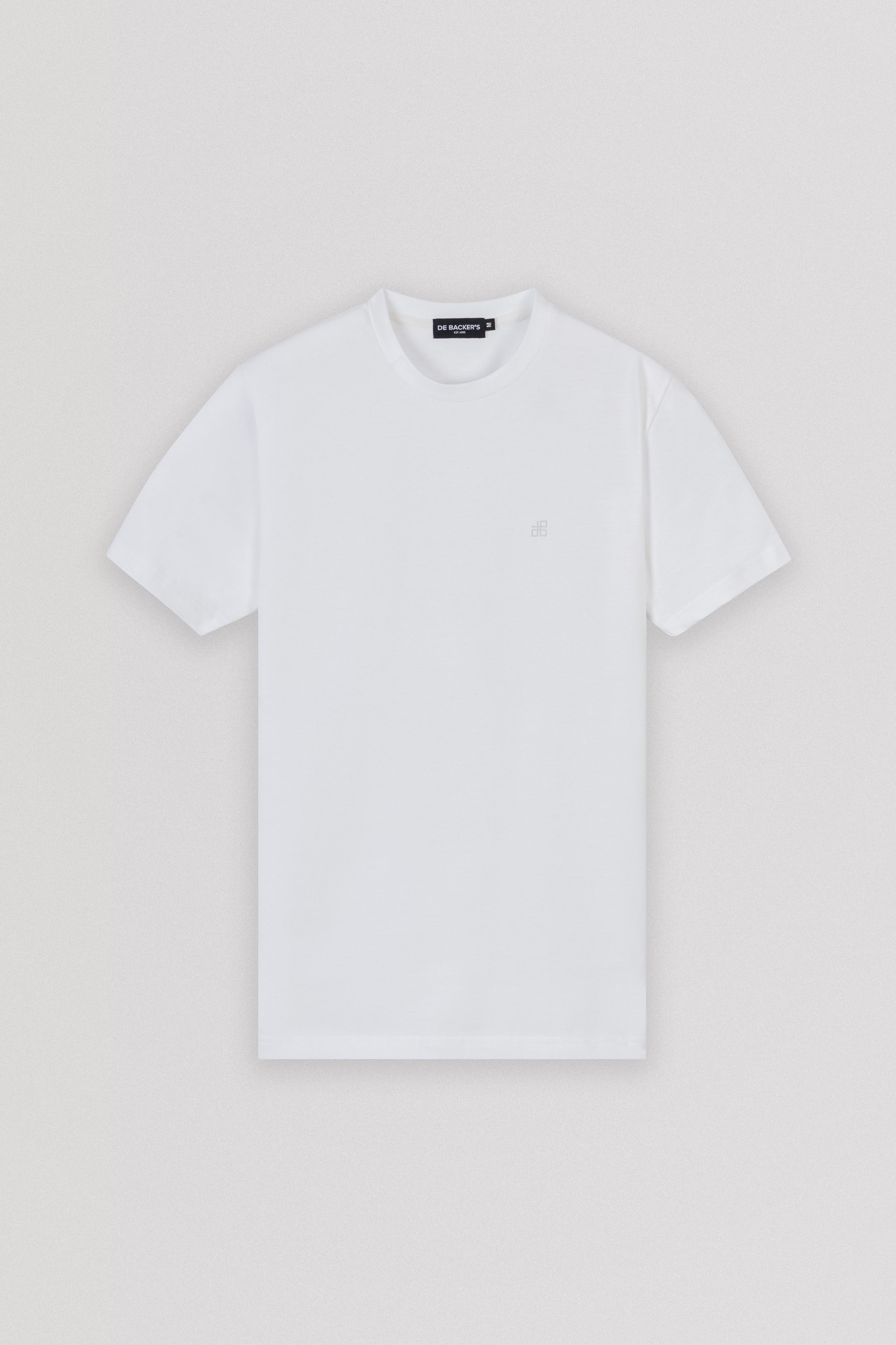 white Solid Basic Round T Shirt