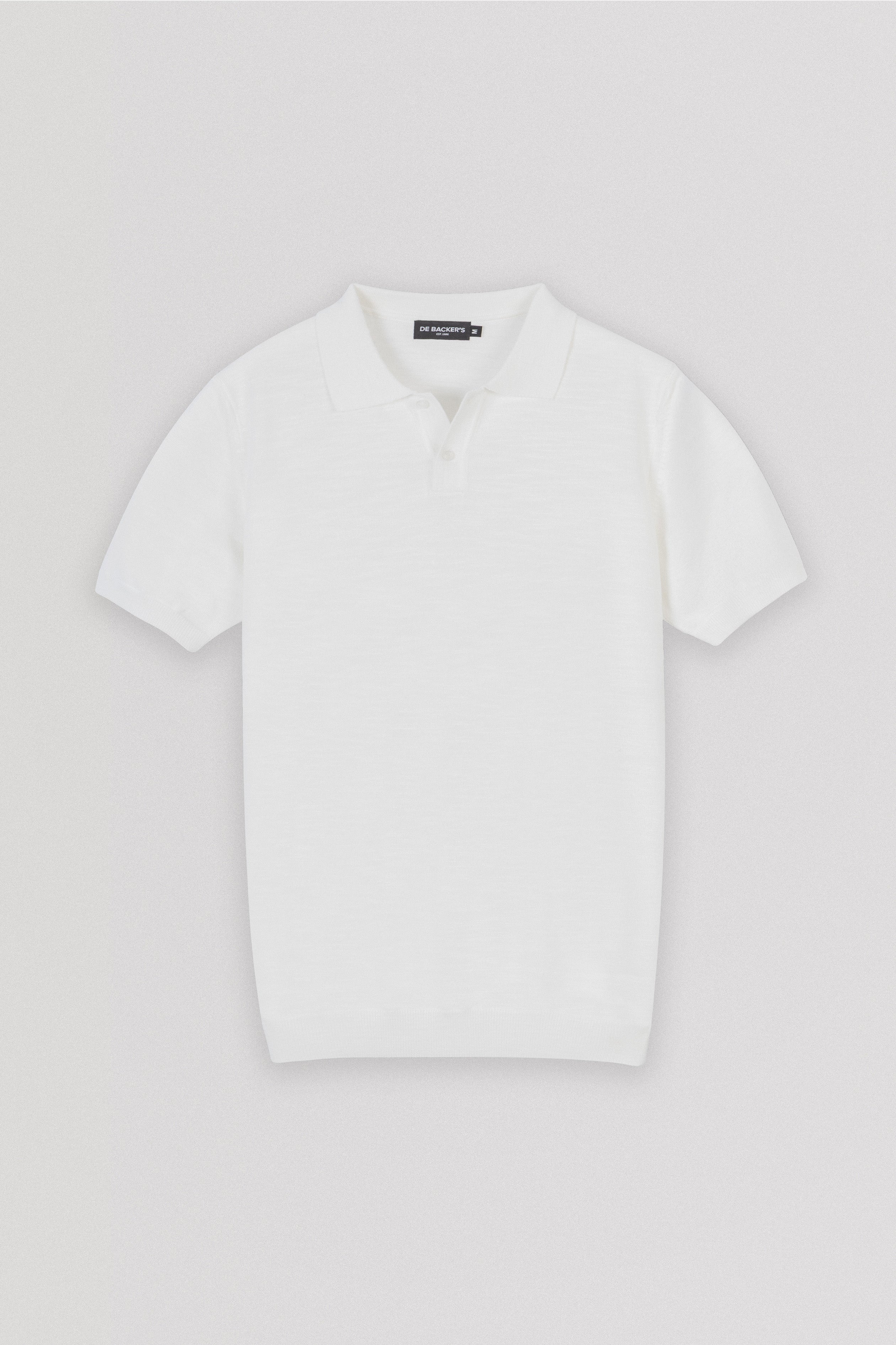 Knitted Pique Off White Polo T-Shirt