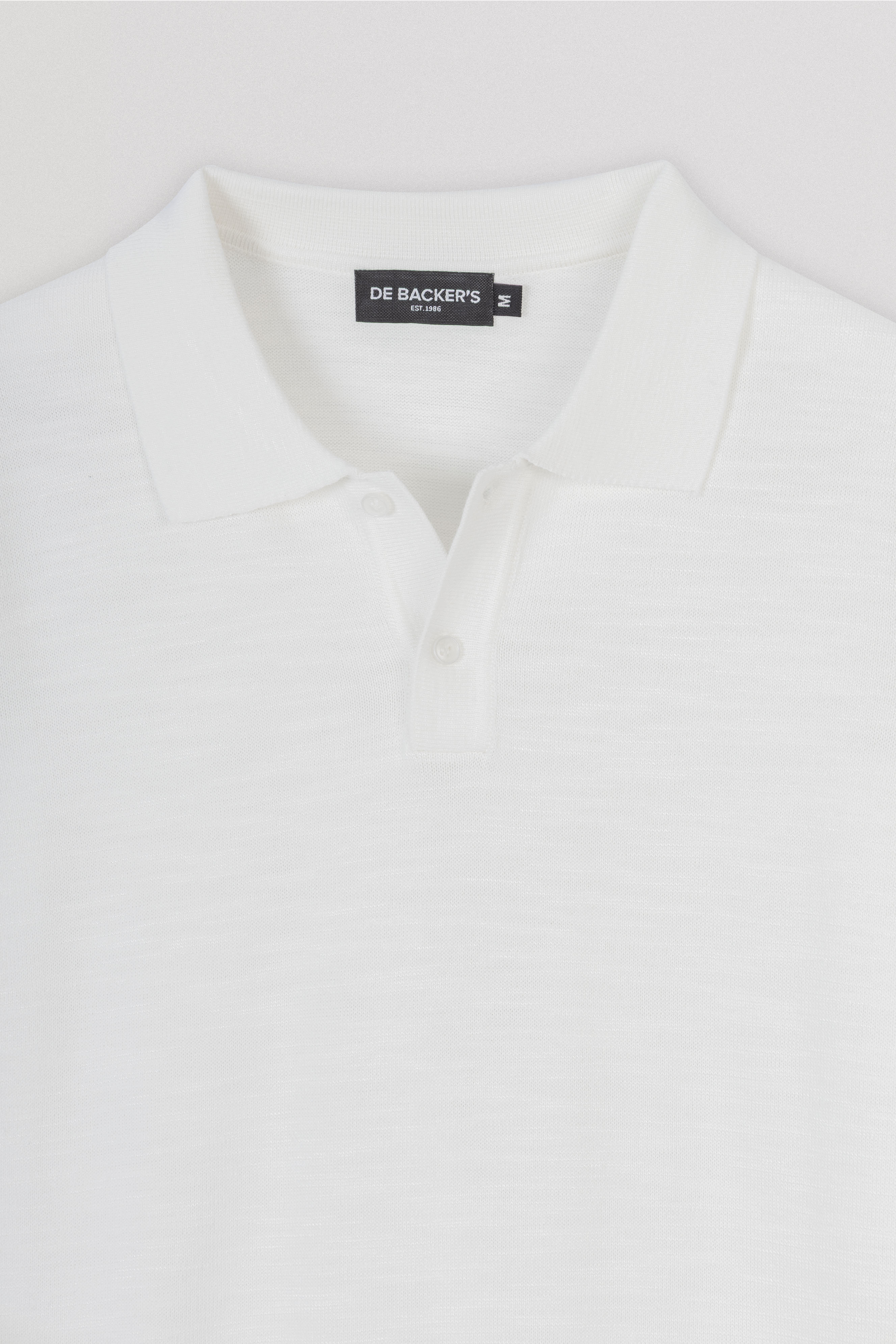 Knitted Pique Off White Polo T-Shirt
