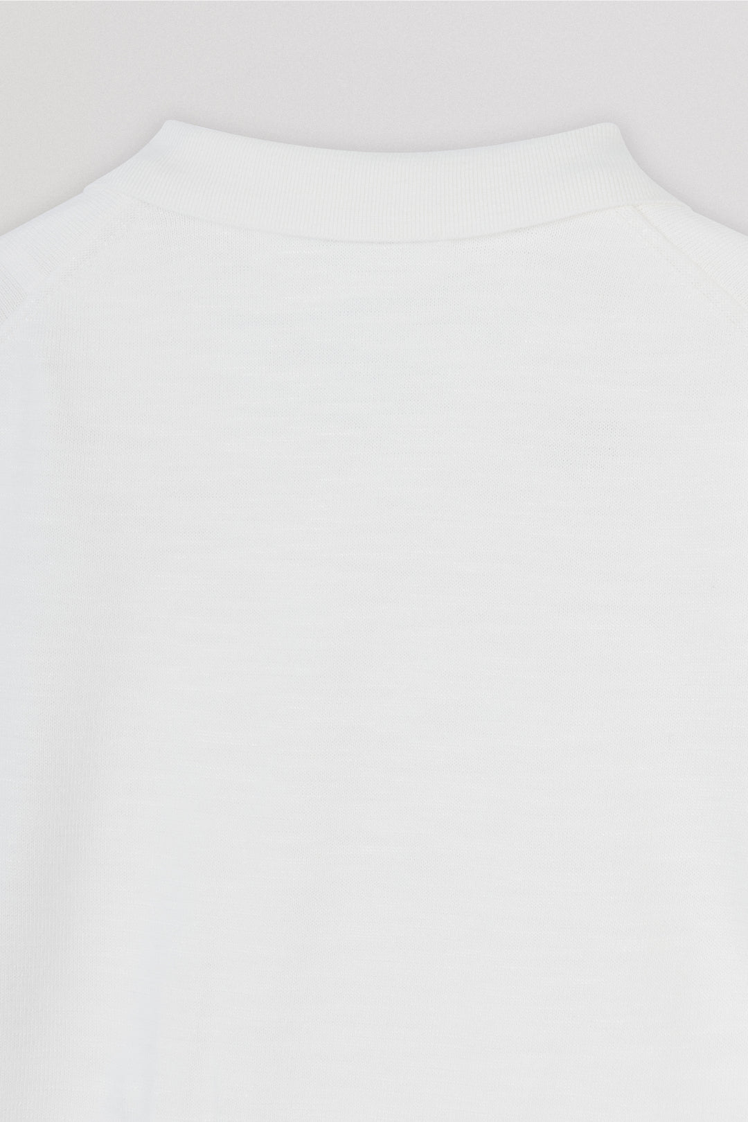 Knitted Pique Off White Polo T-Shirt