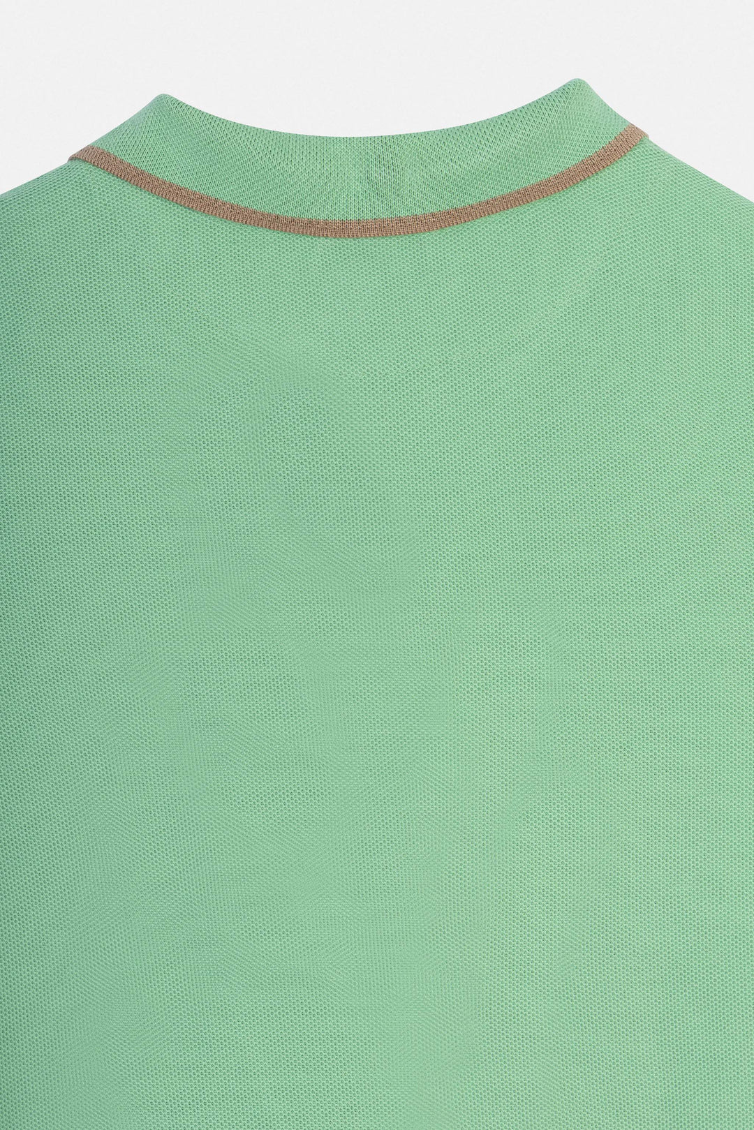 Pique Green V neck Polo