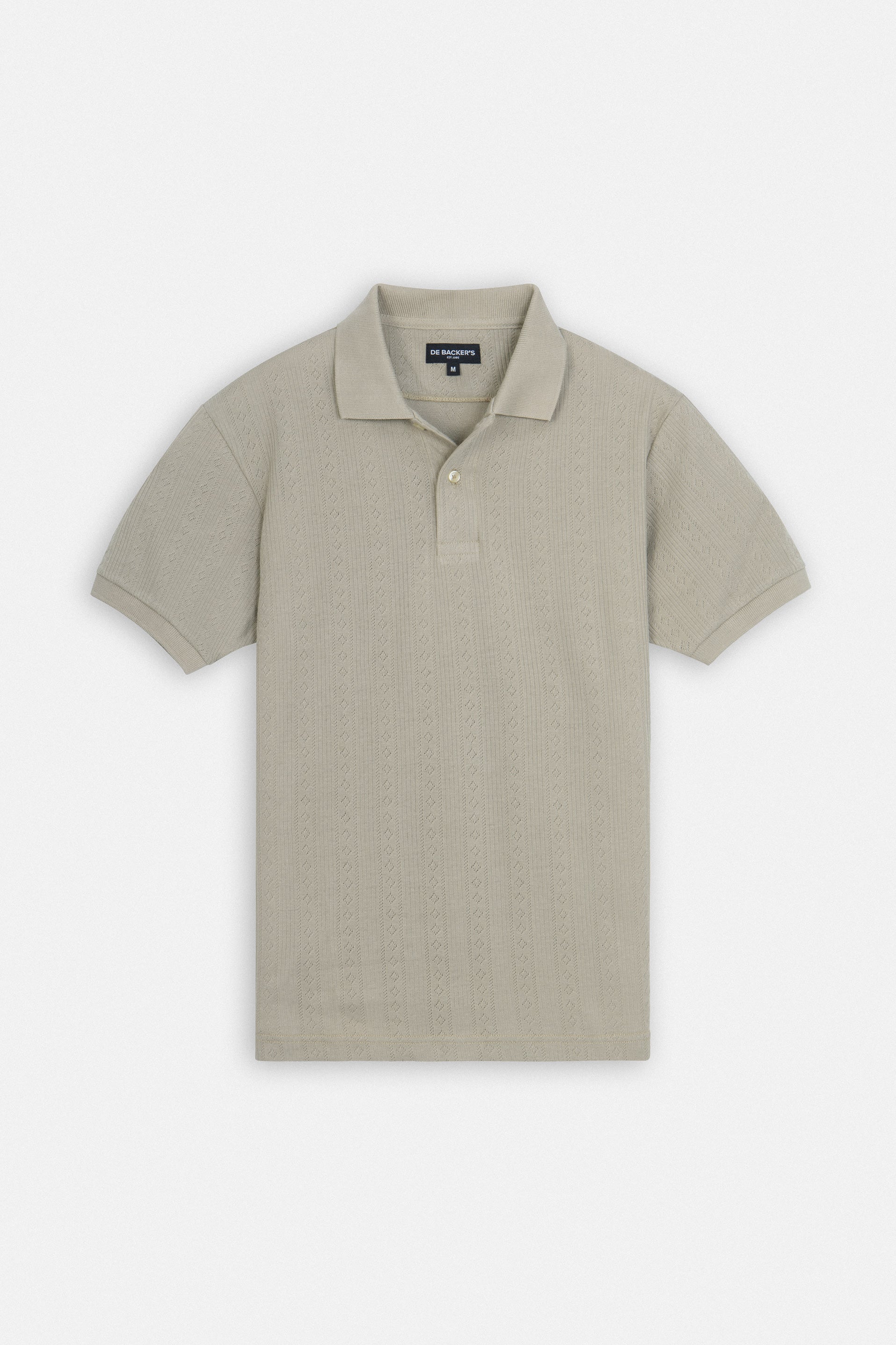 Pique Jacquard  Coffee Cotton Polo