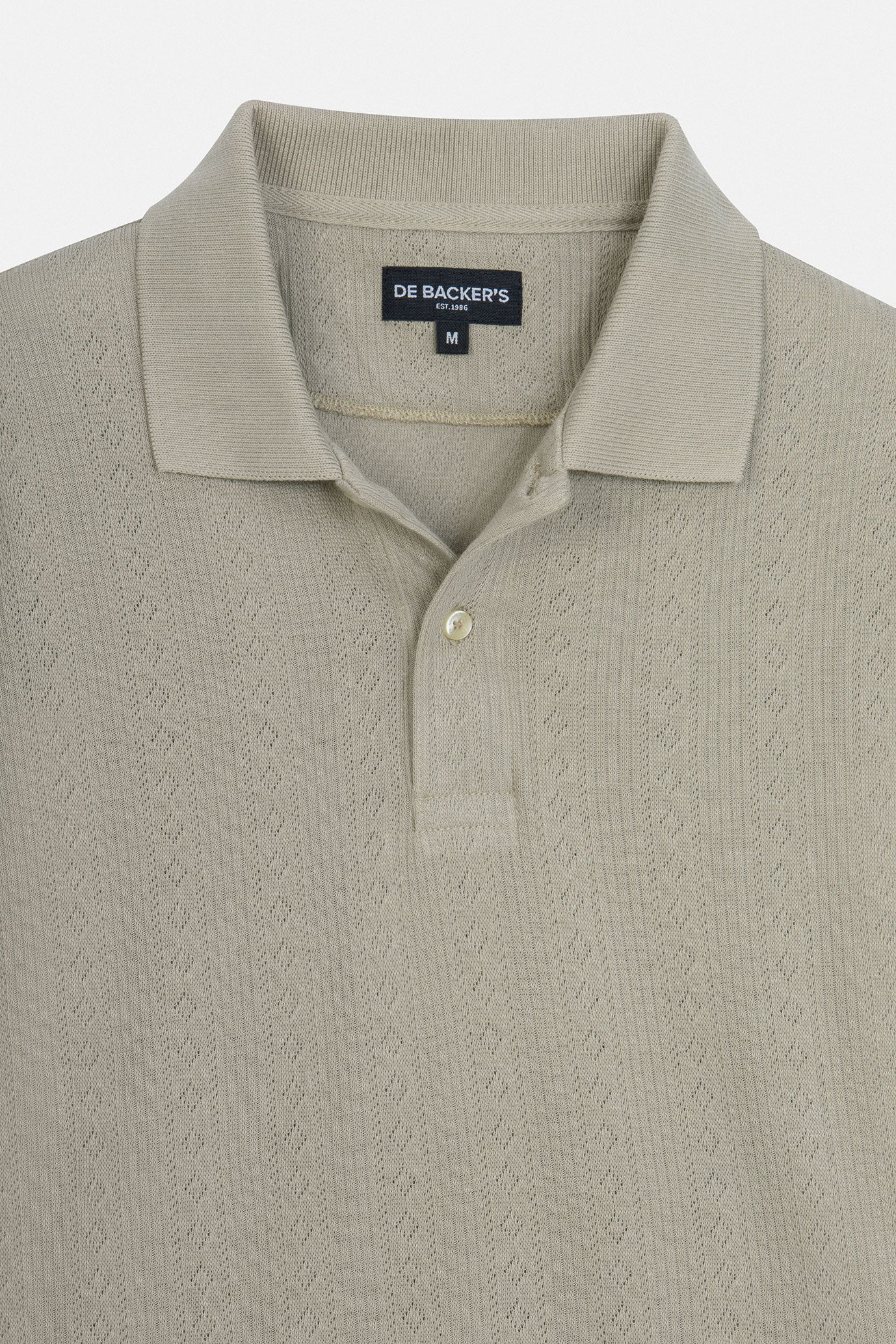 Pique Jacquard  Coffee Cotton Polo