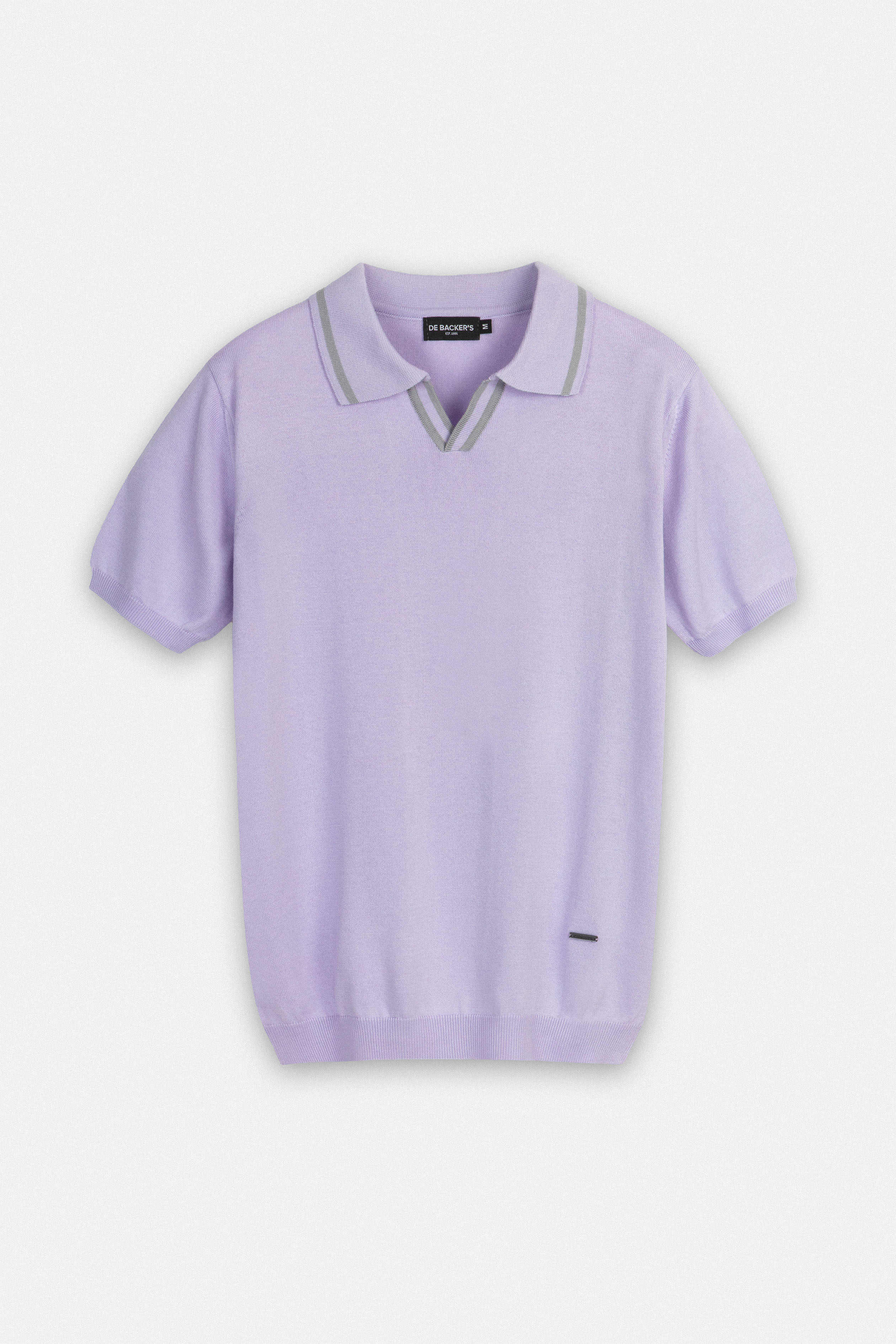 Knitted Levander V-Neck Polo