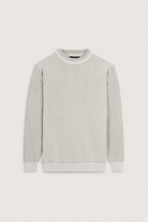 Light Beige Crew Neck Pullover