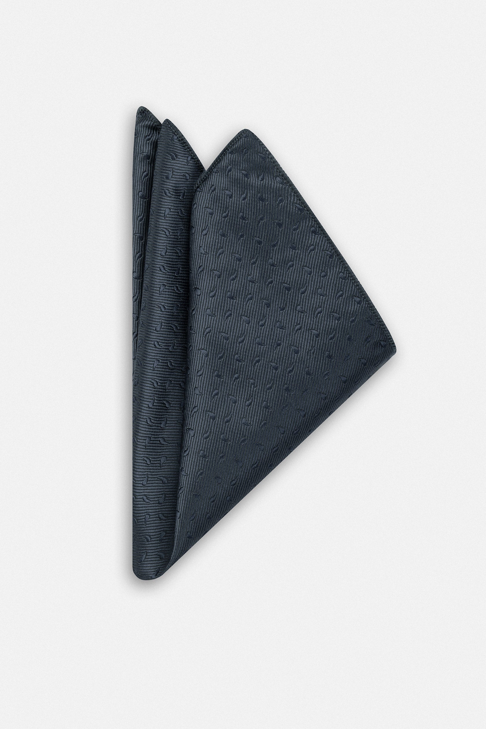 Jacquard Dotted Gray Necktie with Handkerchief