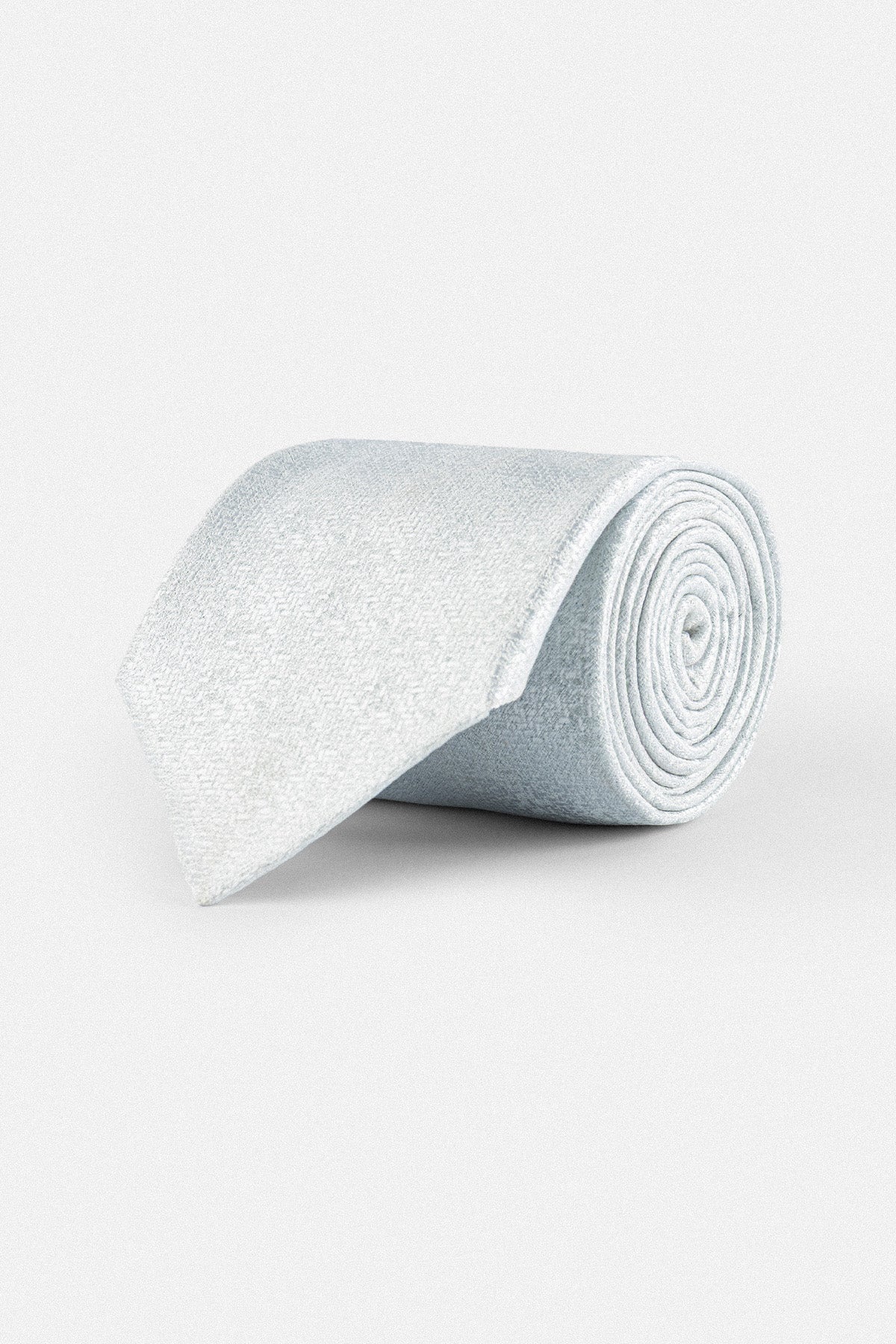 Jacquard Gray Necktie with Handkerchief