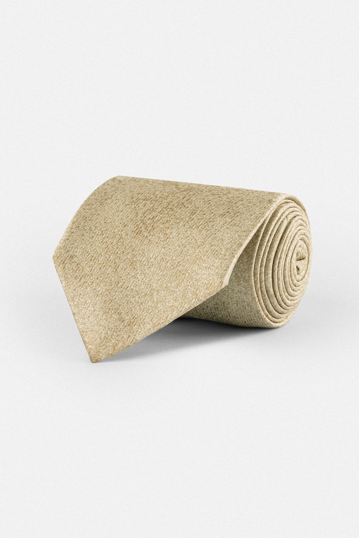 Jacquard Beige Necktie with Handkerchief