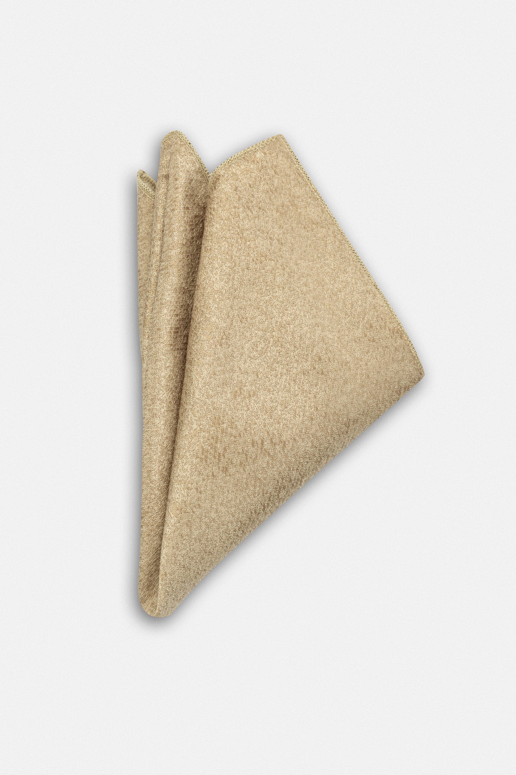 Jacquard Beige Necktie with Handkerchief