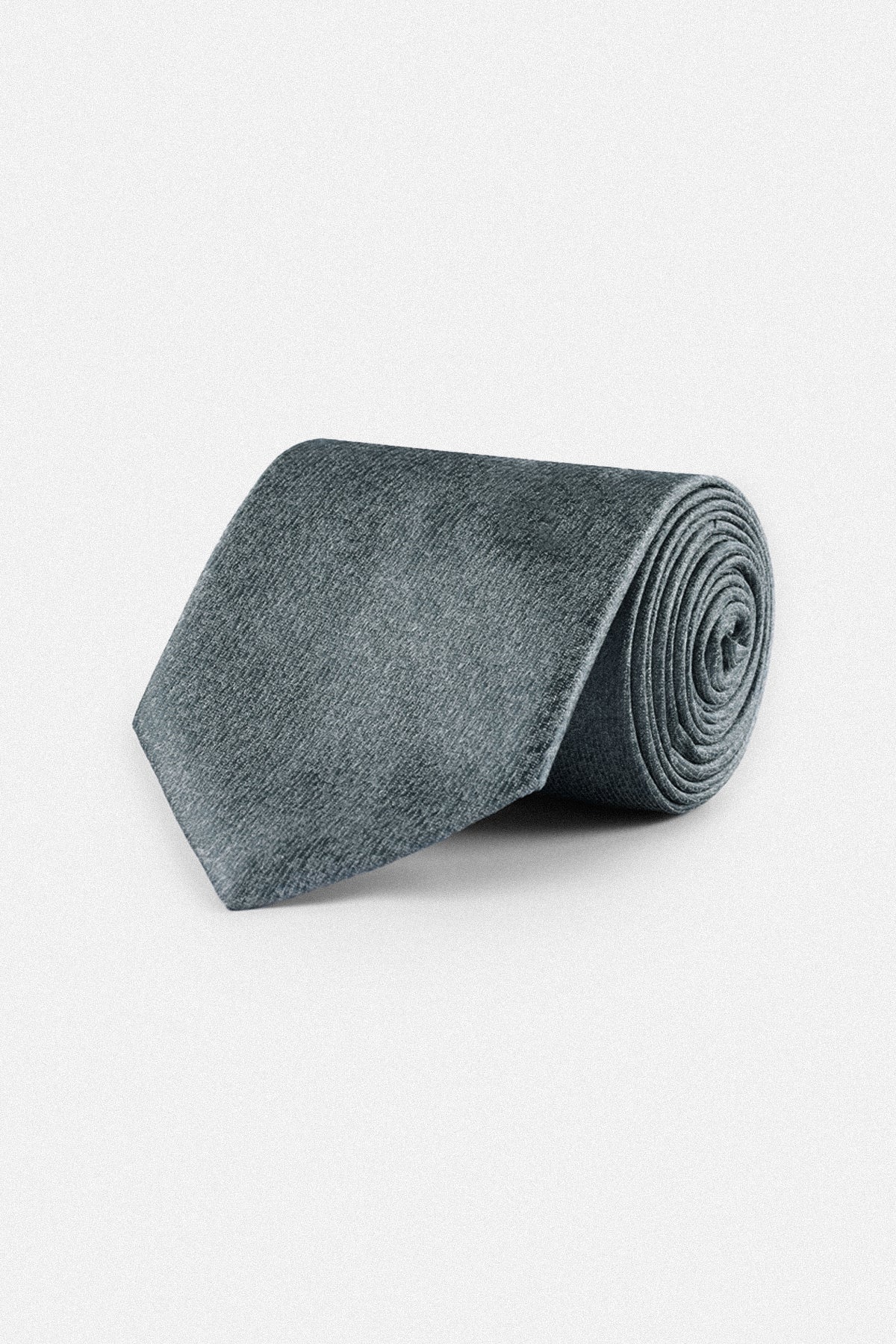 Jacquard Gray Necktie with Handkerchief