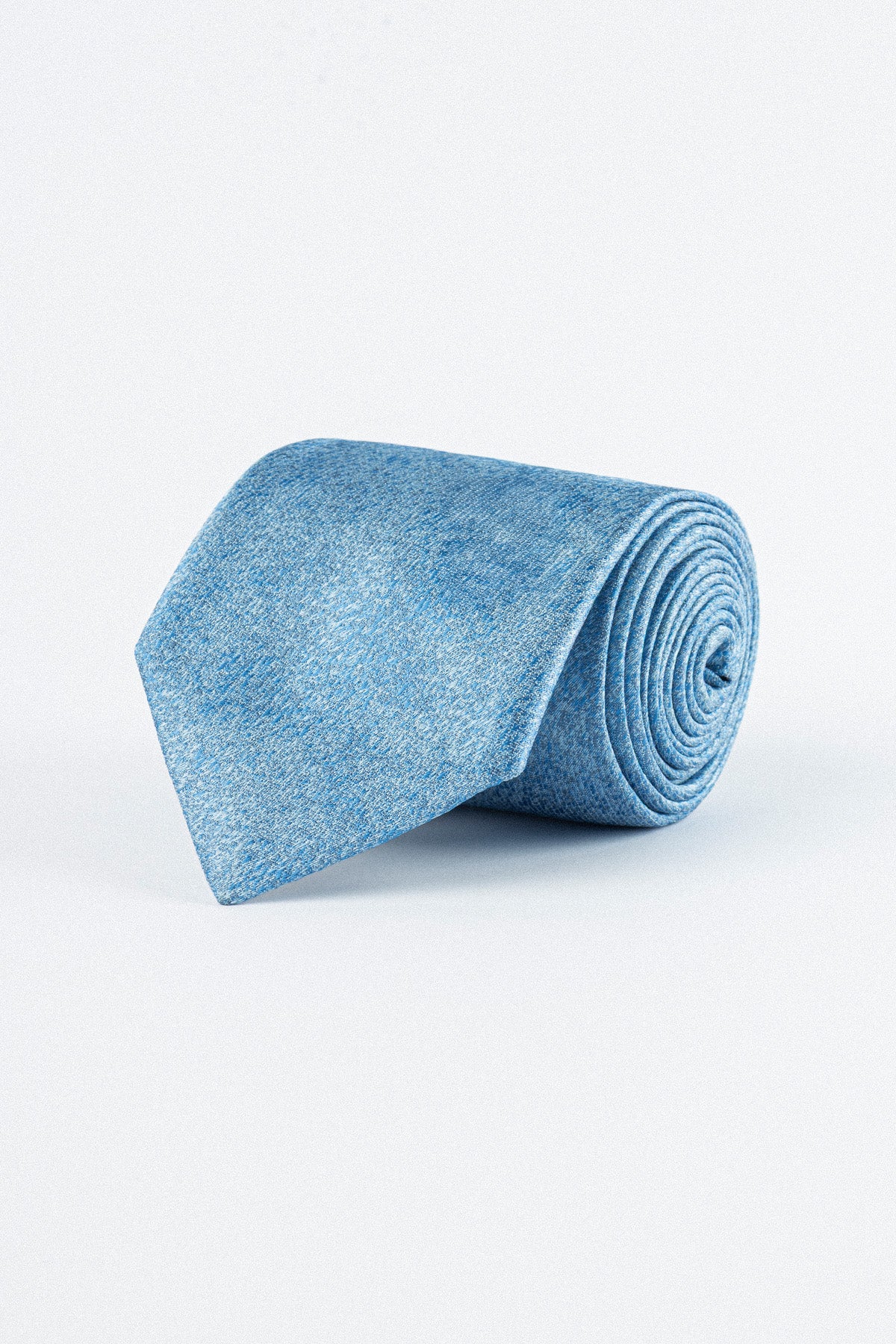 Jacquard Light Blue Necktie with Handkerchief