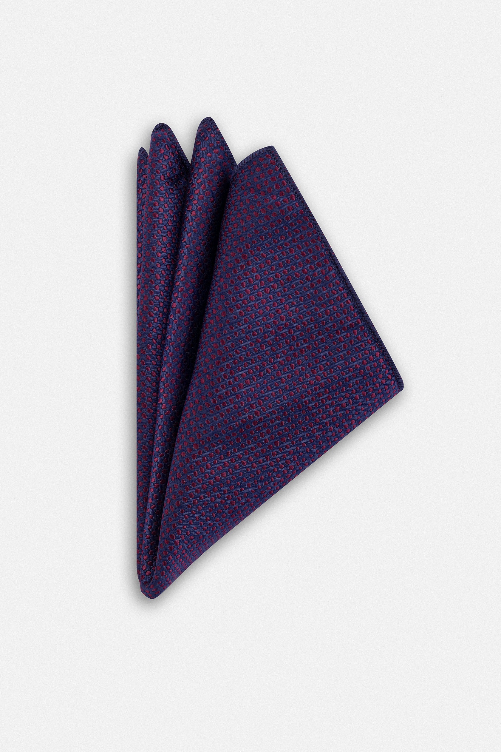 Jacquard Dotted Purple Necktie with Handkerchief