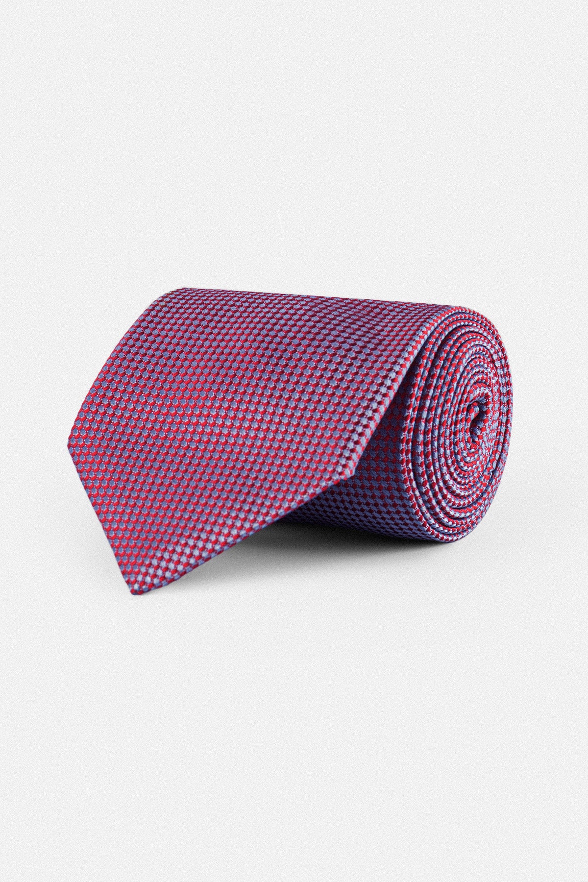 Jacquard Red Necktie with Handkerchief