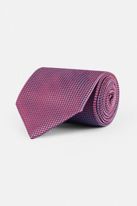 Jacquard Red Necktie with Handkerchief