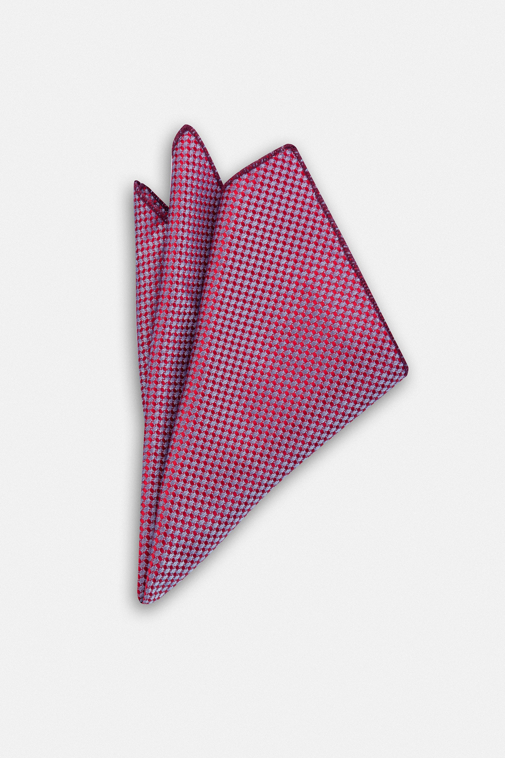 Jacquard Red Necktie with Handkerchief