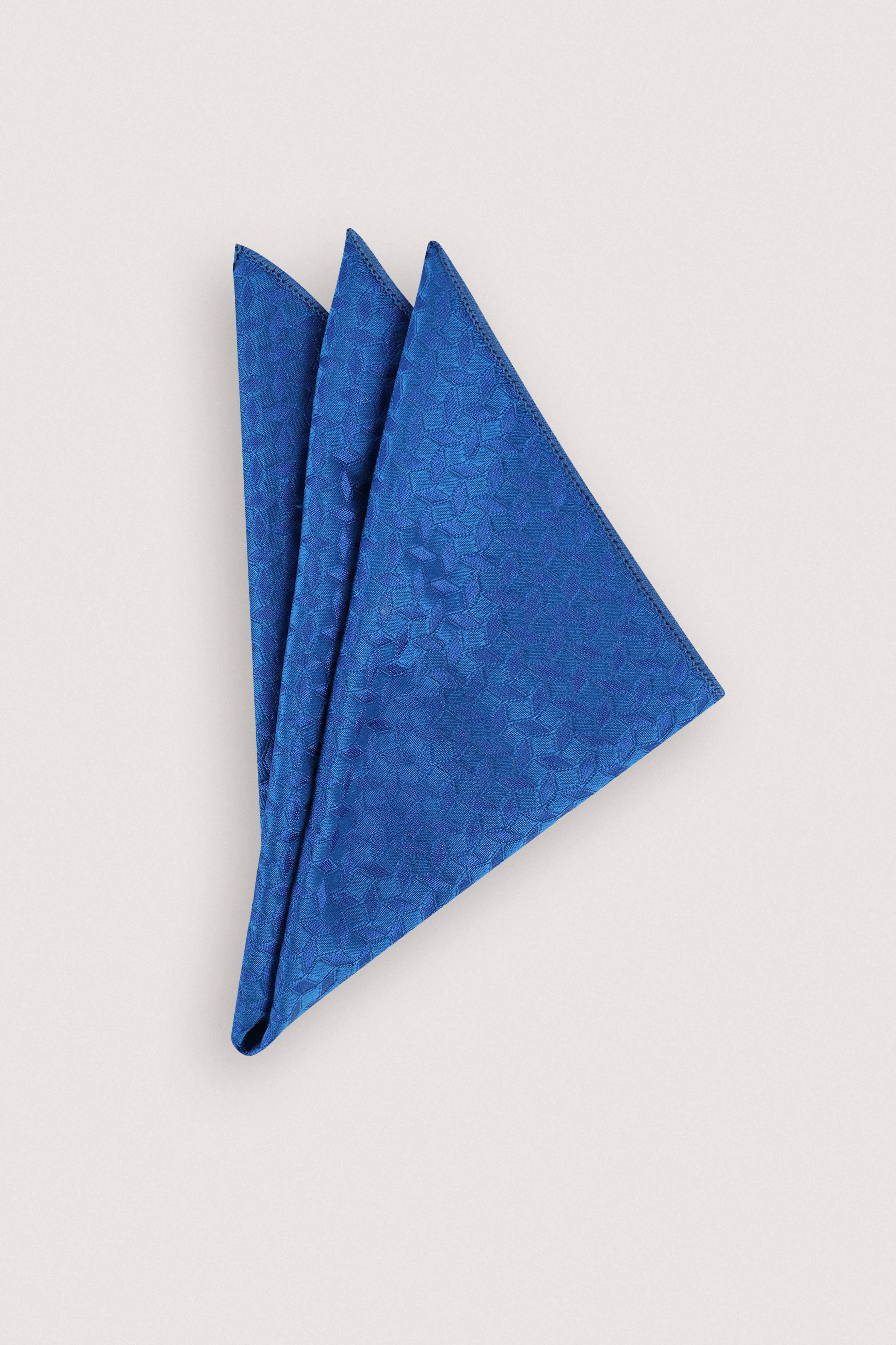 Mattise Blue Jacquard Necktie with Handkerchief