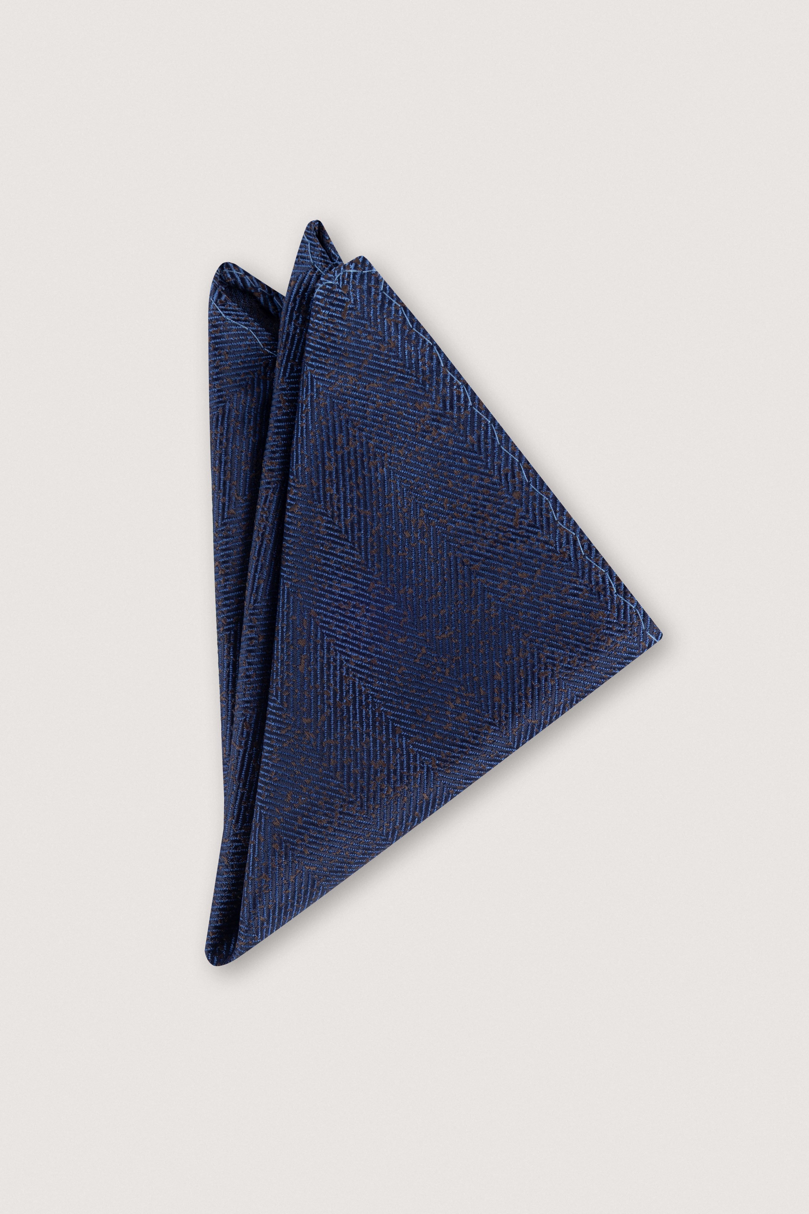 Navy Necktie with Handkerchief
