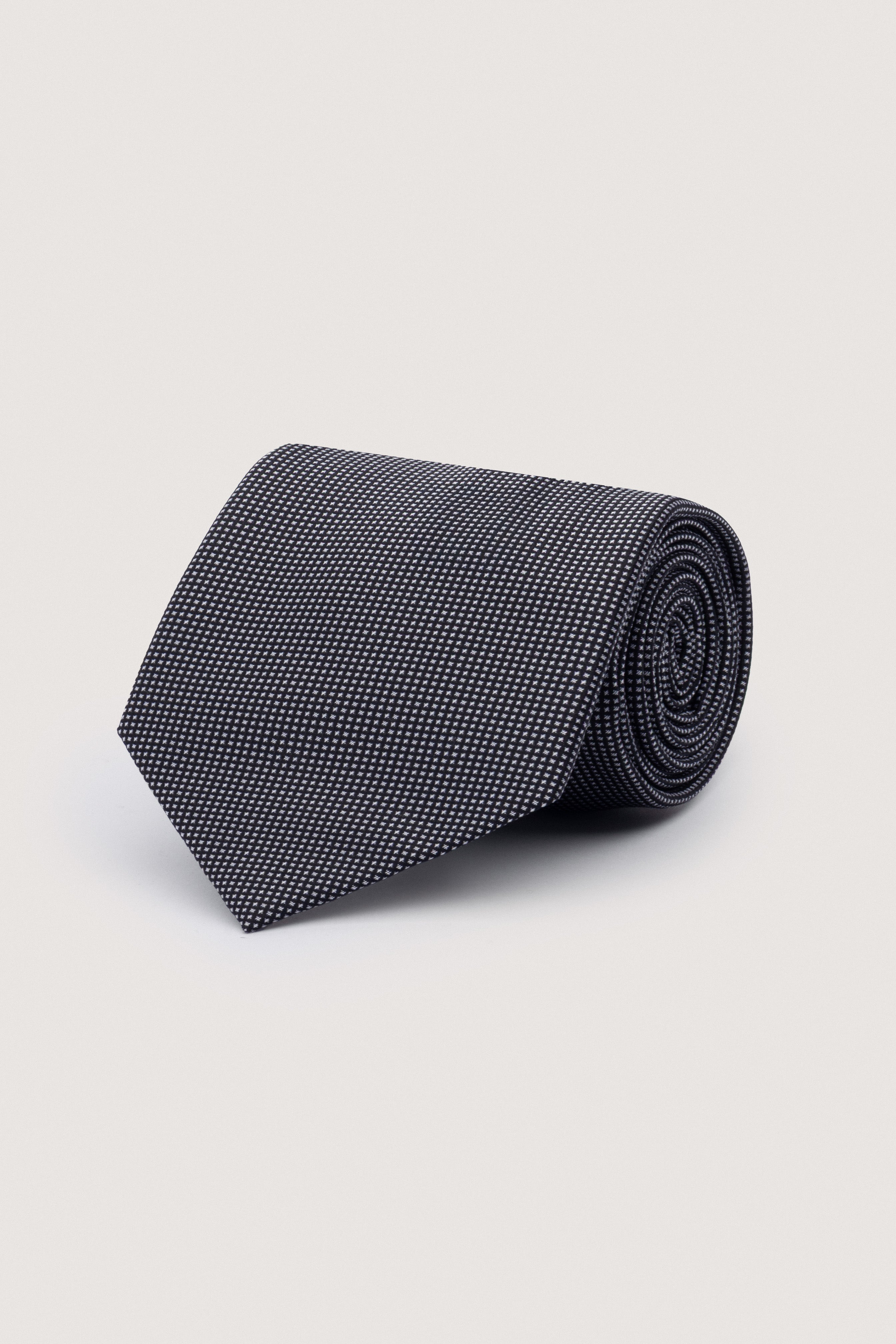 Black  Necktie with Handkerchief