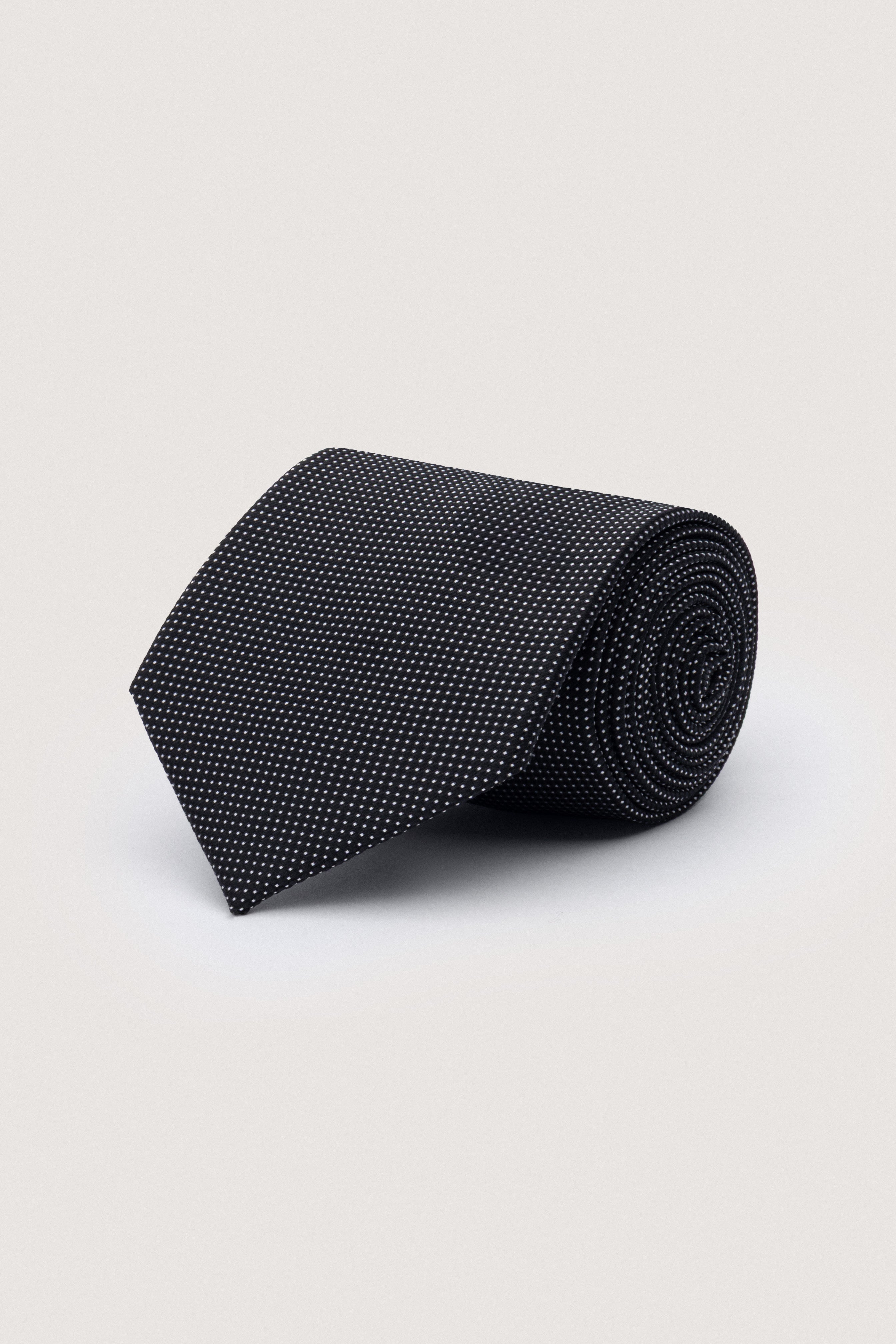 Black Necktie with Handkerchief
