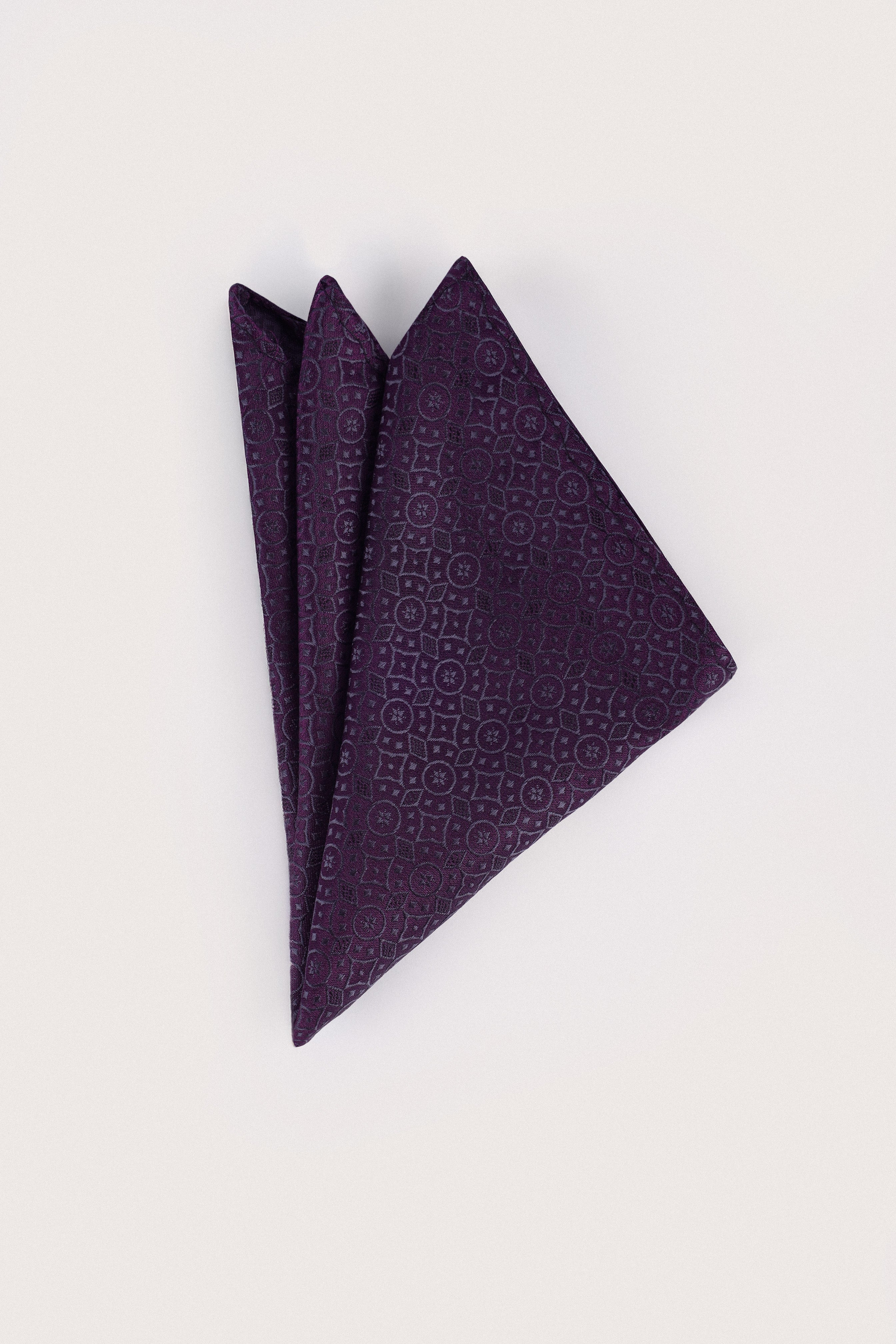 Spanish Purple Necktie with Handkerchief - De Backers - 2