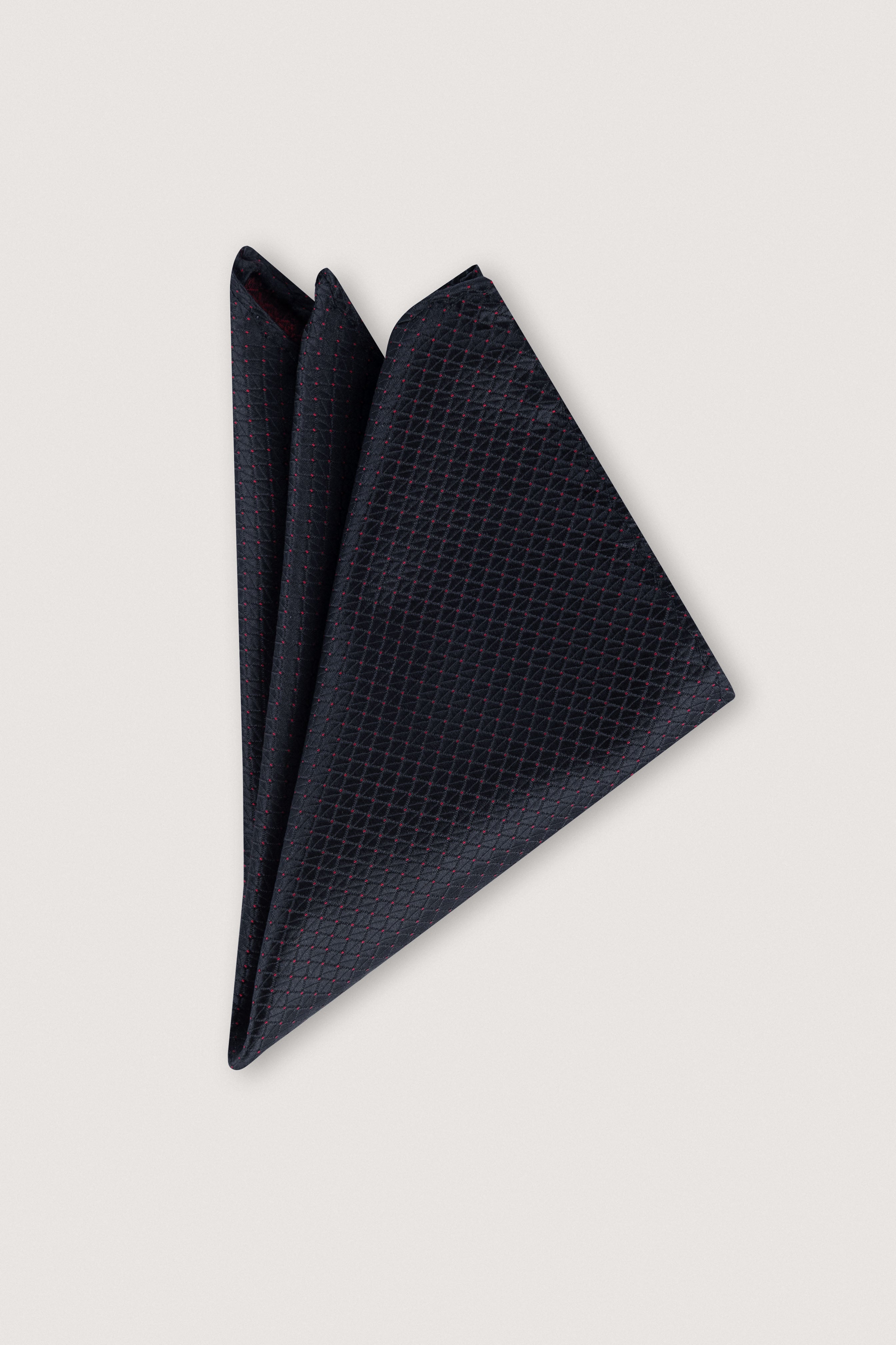 Black Necktie with Handkerchief