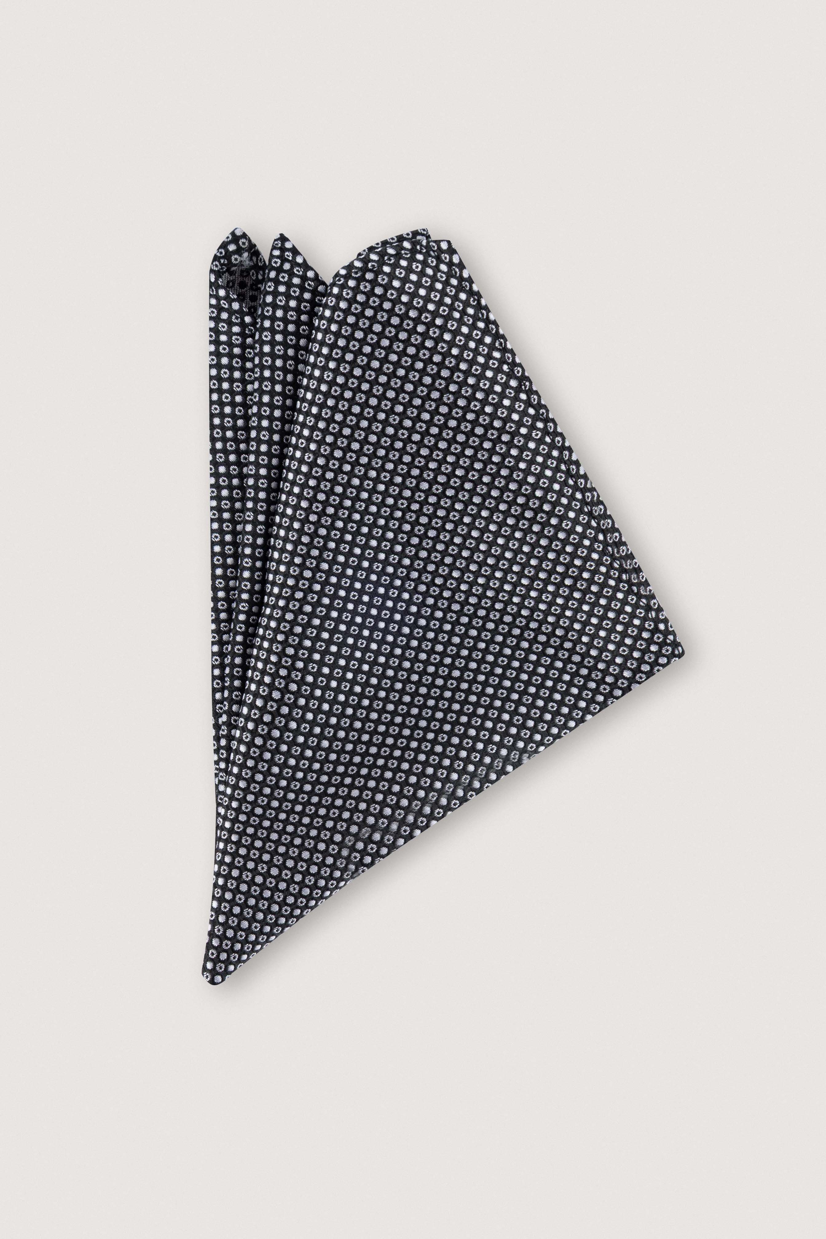 Black Necktie with Handkerchief
