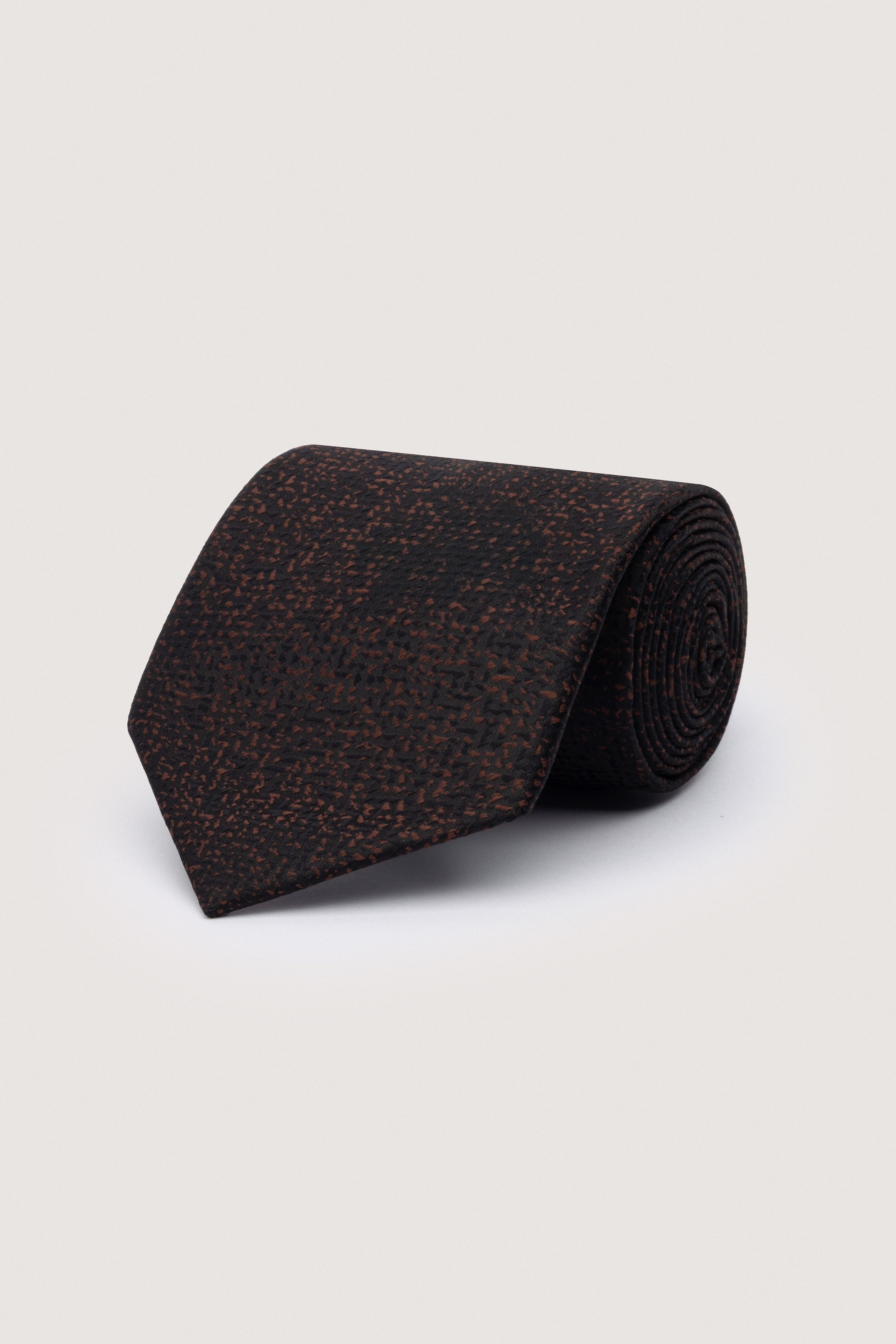 Black Necktie with Handkerchief