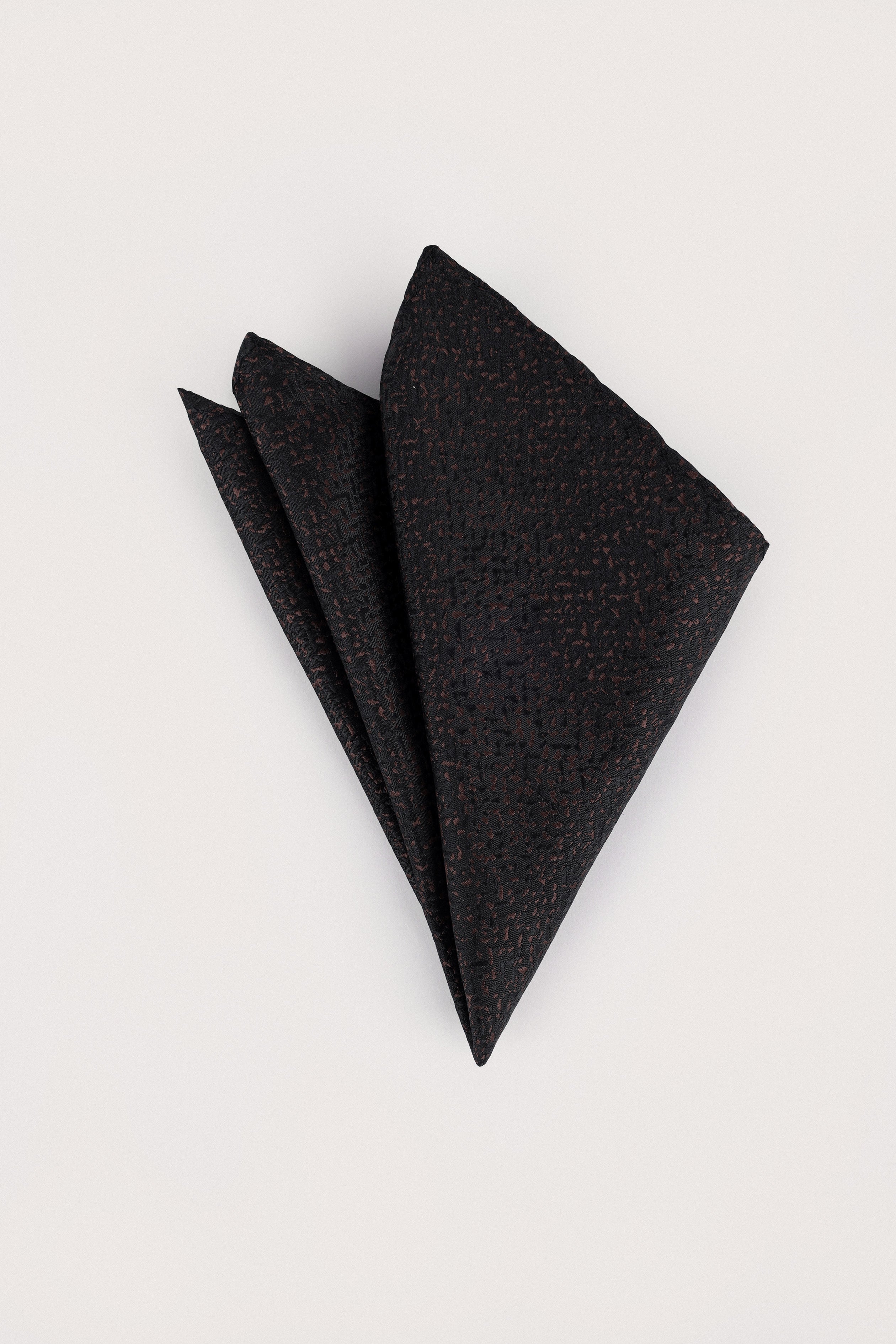 Black Necktie with Handkerchief