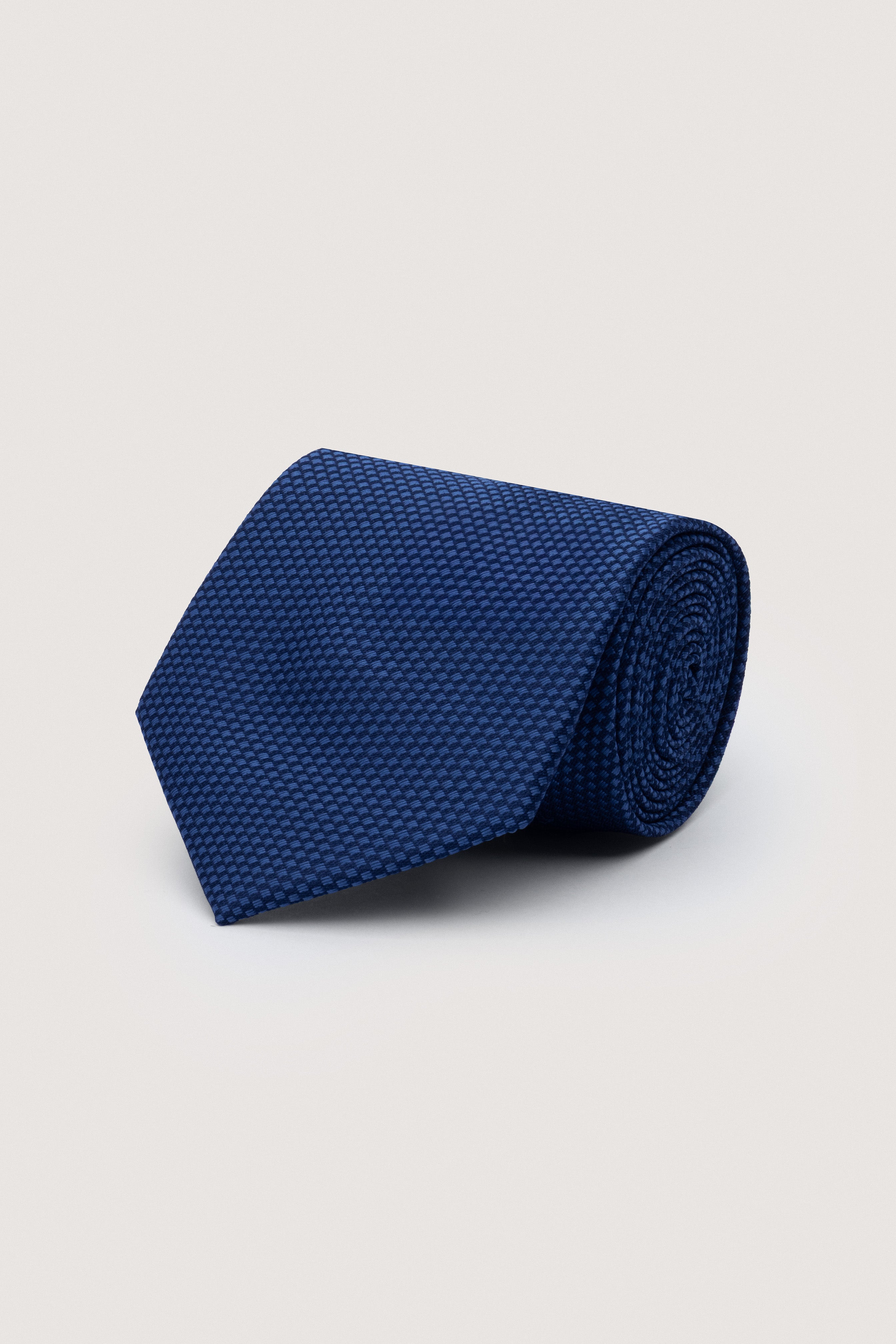 Navy Necktie with Handkerchief