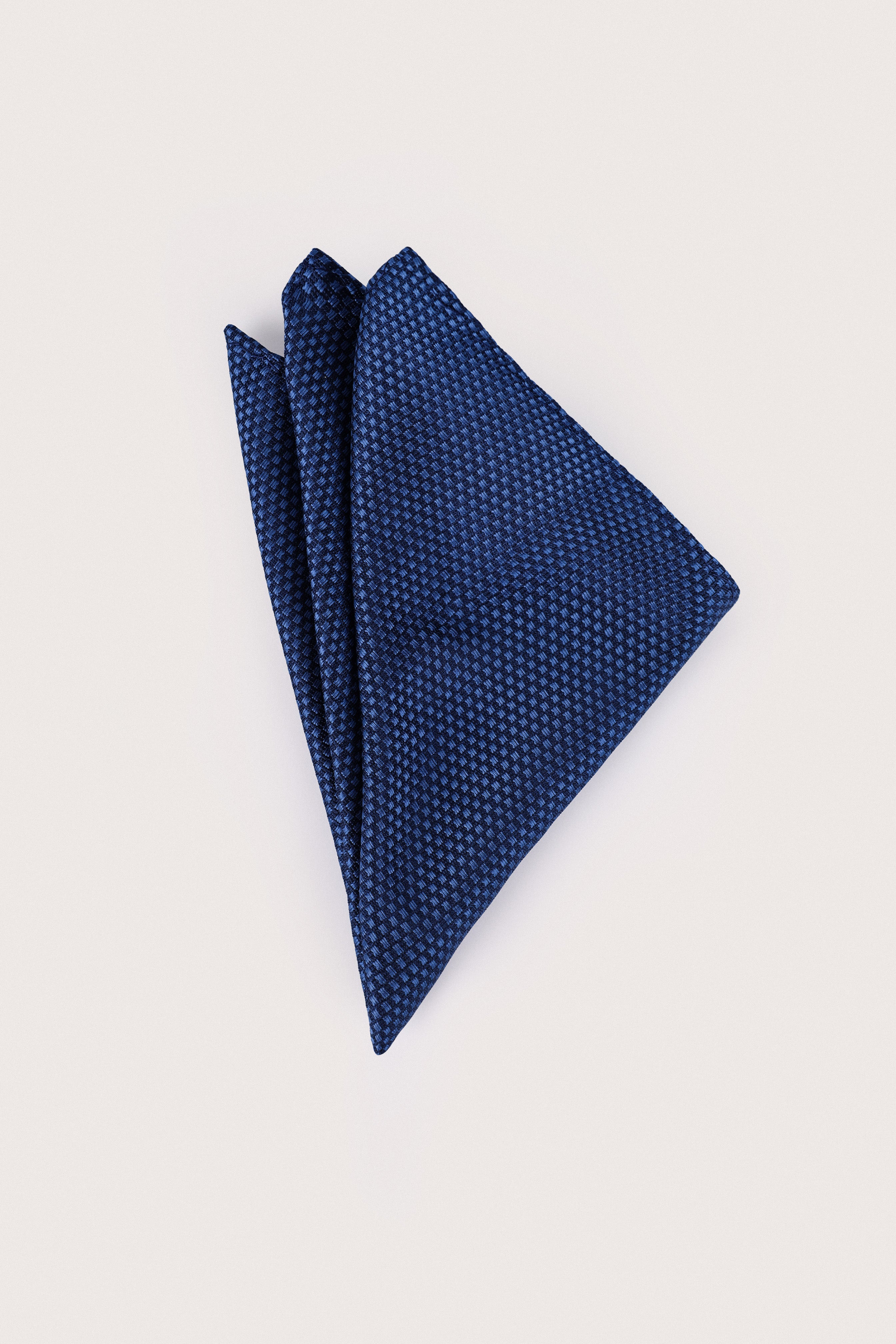 Navy Necktie with Handkerchief