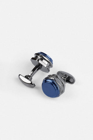 Round-shaped Silver Cufflinks