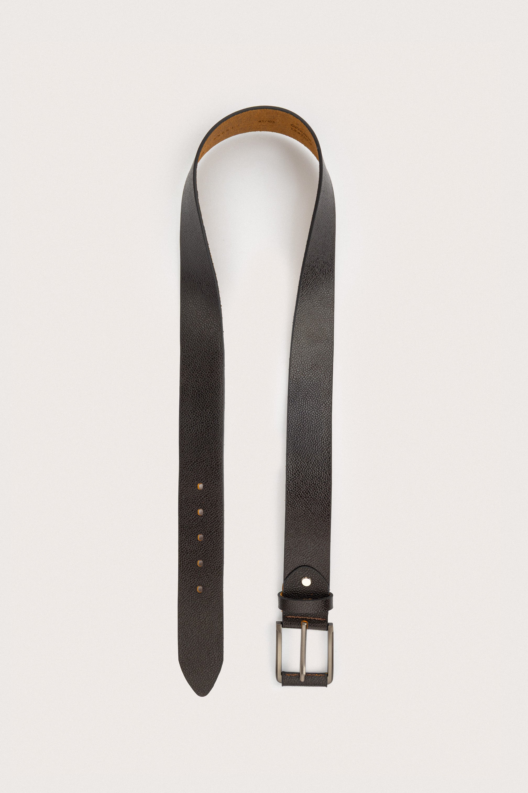 Brown Jacquard Leather Casual Belt