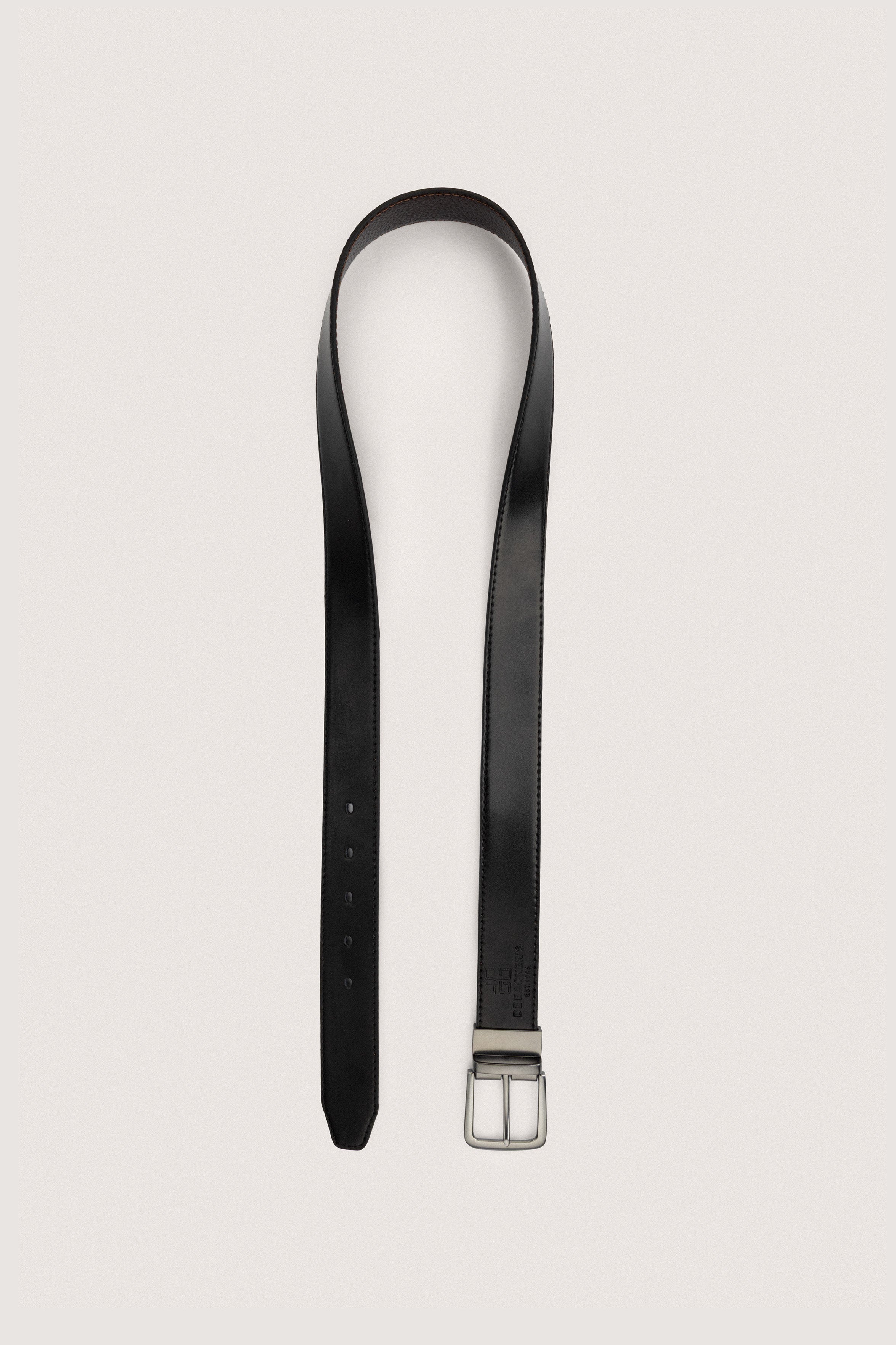 Black & Brown Vernis Double face Leather Belt