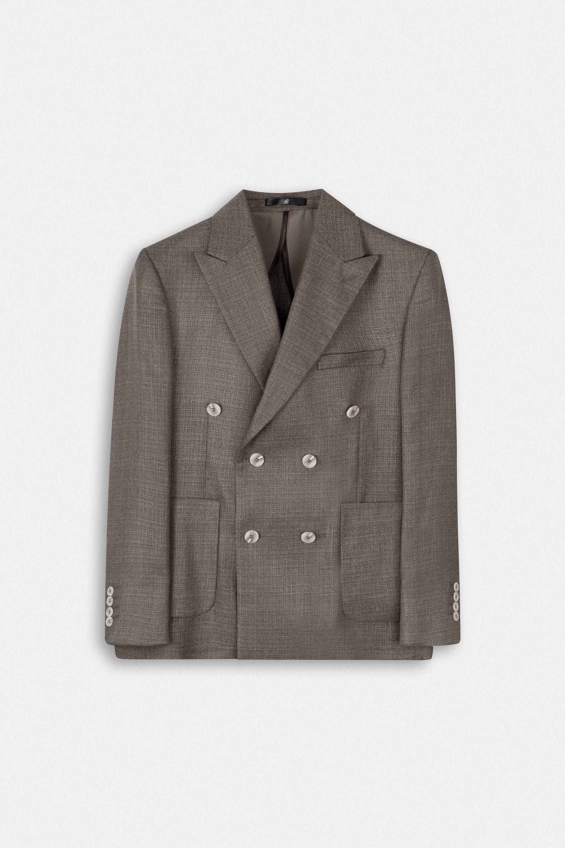 Patterned Brown Casual Blazer