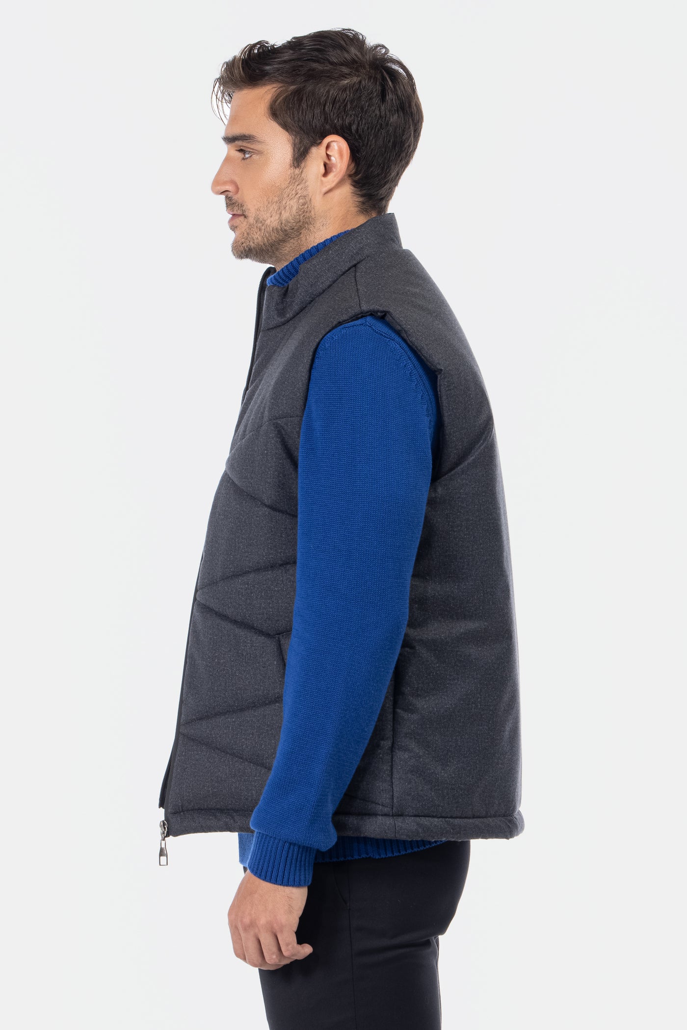 Waterproof Dark Gray Vest Sweater