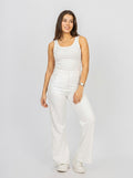 White Bootcut Classic Pants - De Backers - 1
