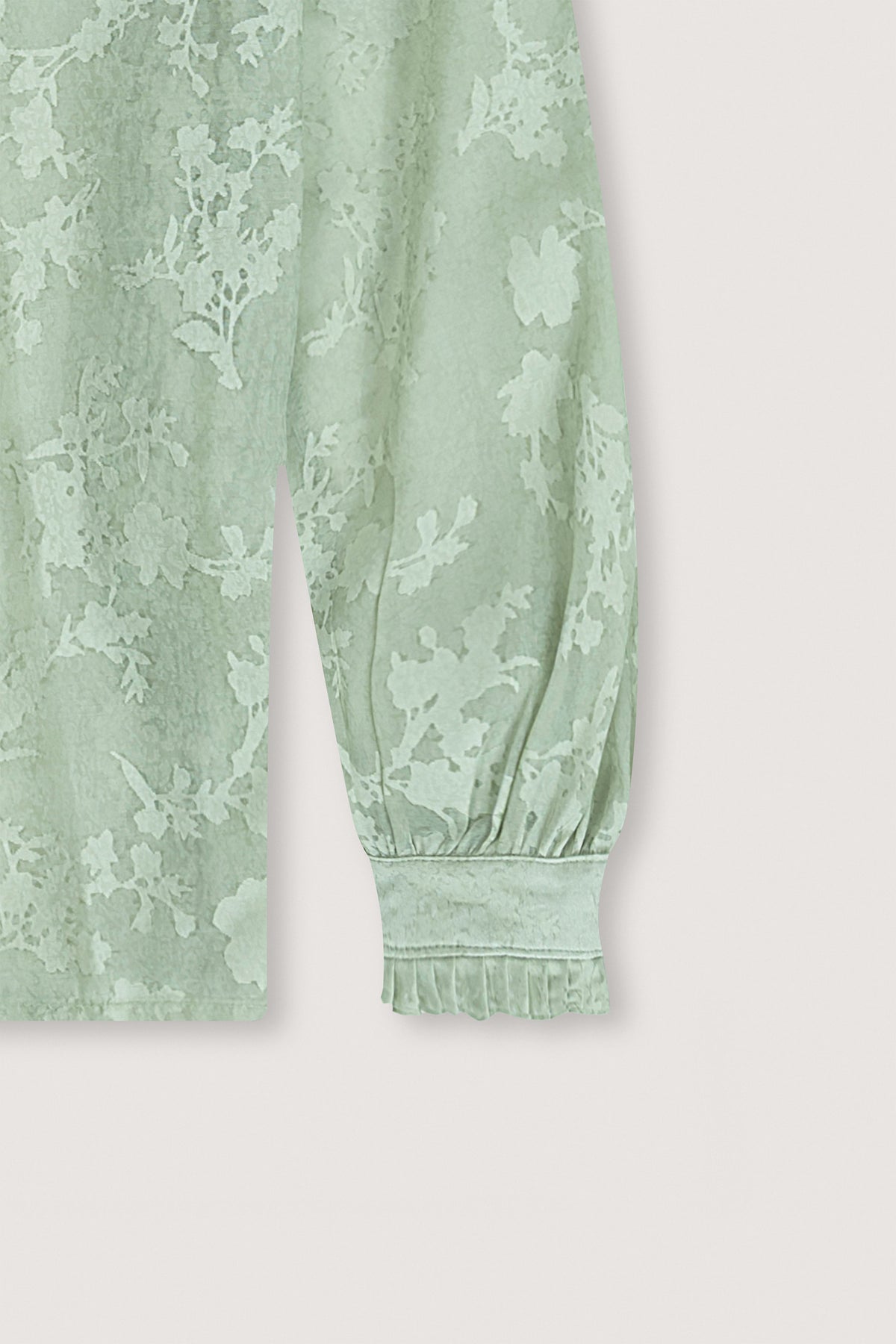 Women's Blouse Egypt - Mint Green Printed Chiffon Blouse - 3